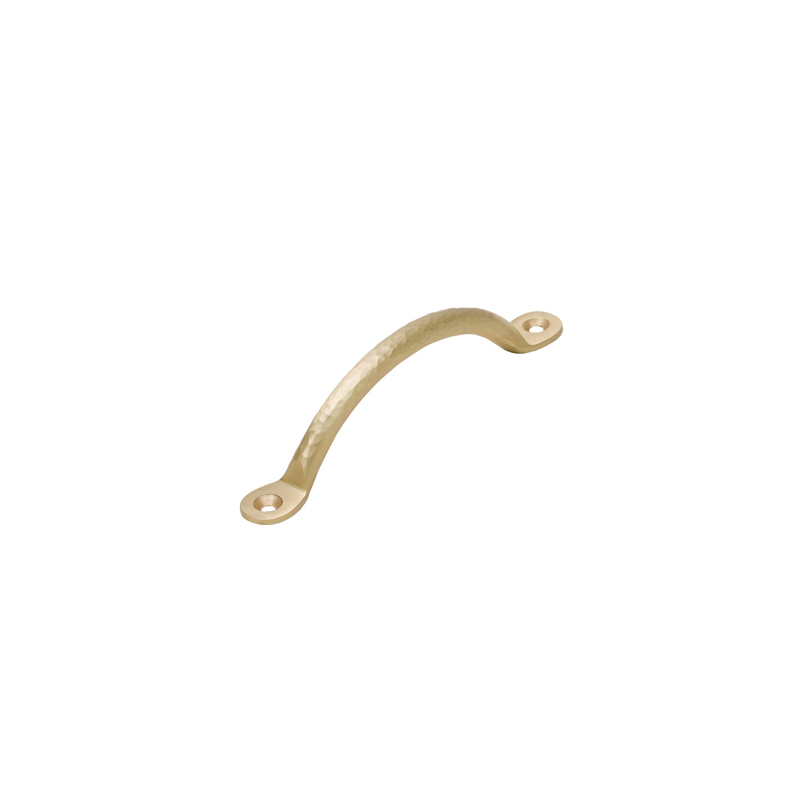 Image of 5 inch Satin Brass Hammered Bow Handles