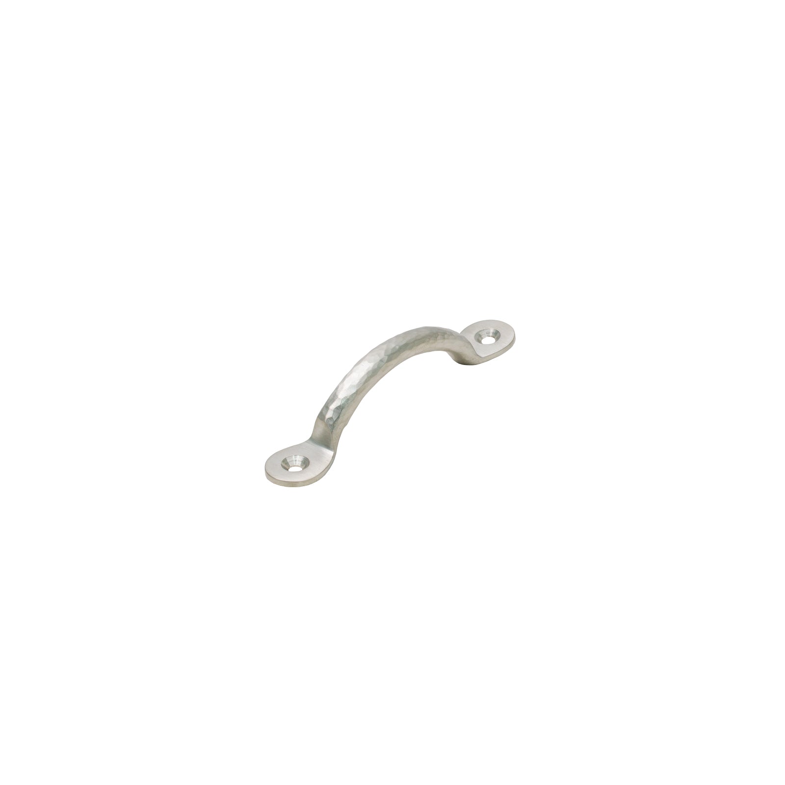 Image of 4 inch Satin Nickel Hammered Bow Handles