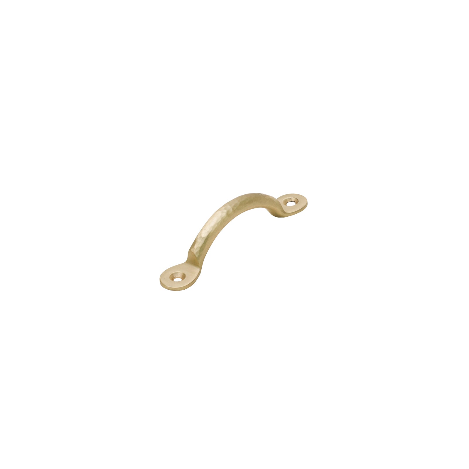 Image of 4 inch Satin Brass Hammered Bow Handles