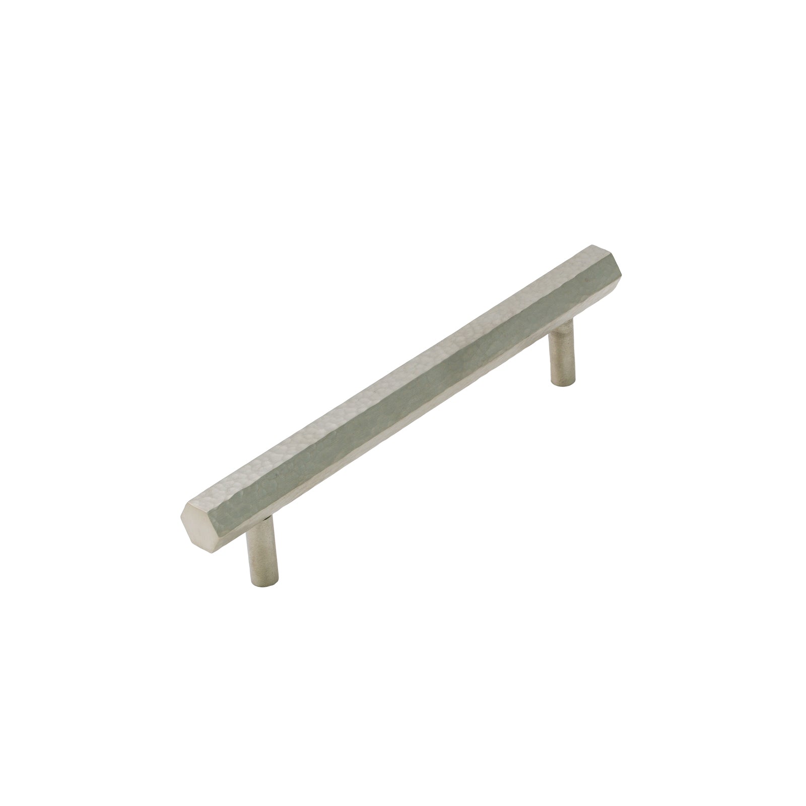 Image of 170mm Satin Nickel Hammered Hexagonal Pull Handles