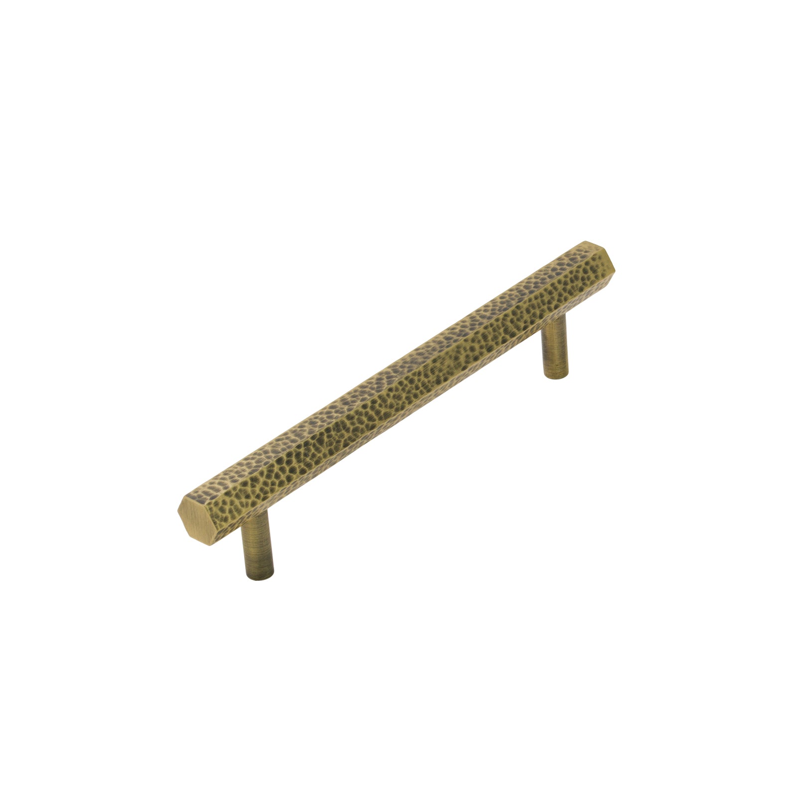 Image of 170mm Antique Brass Hammered Hexagonal Pull Handles
