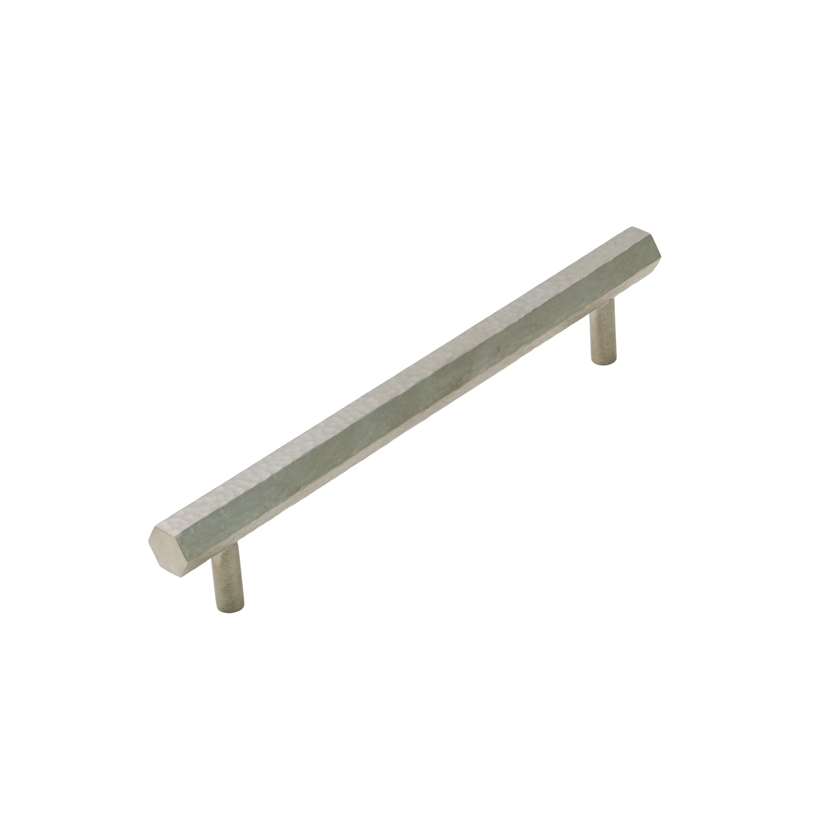 Image of 200mm Satin Nickel Hammered Hexagonal Pull Handles