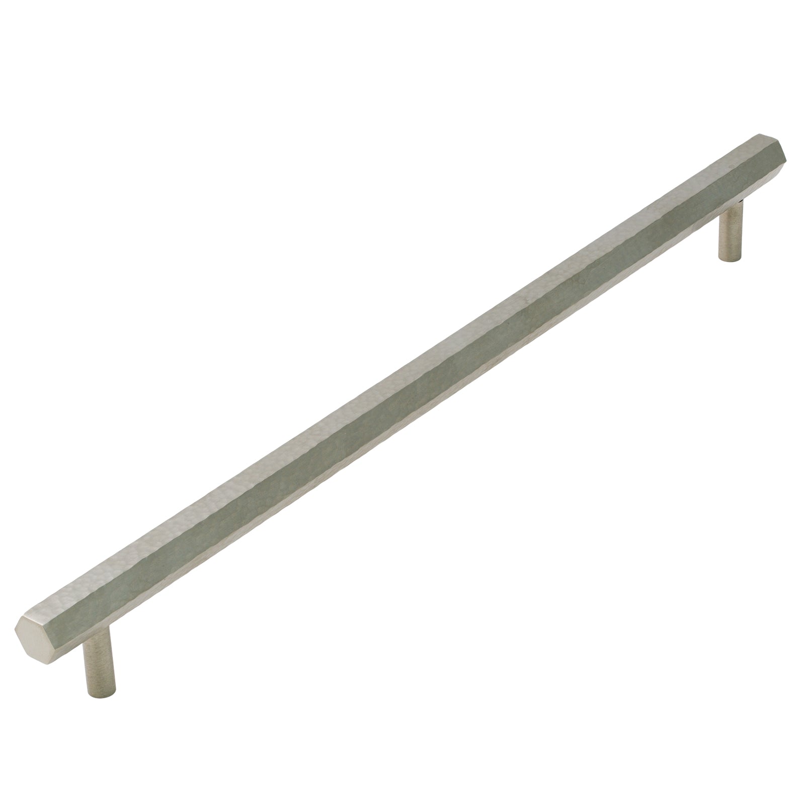 Image of 350mm Satin Brass Hammered Hexagonal Pull Handles