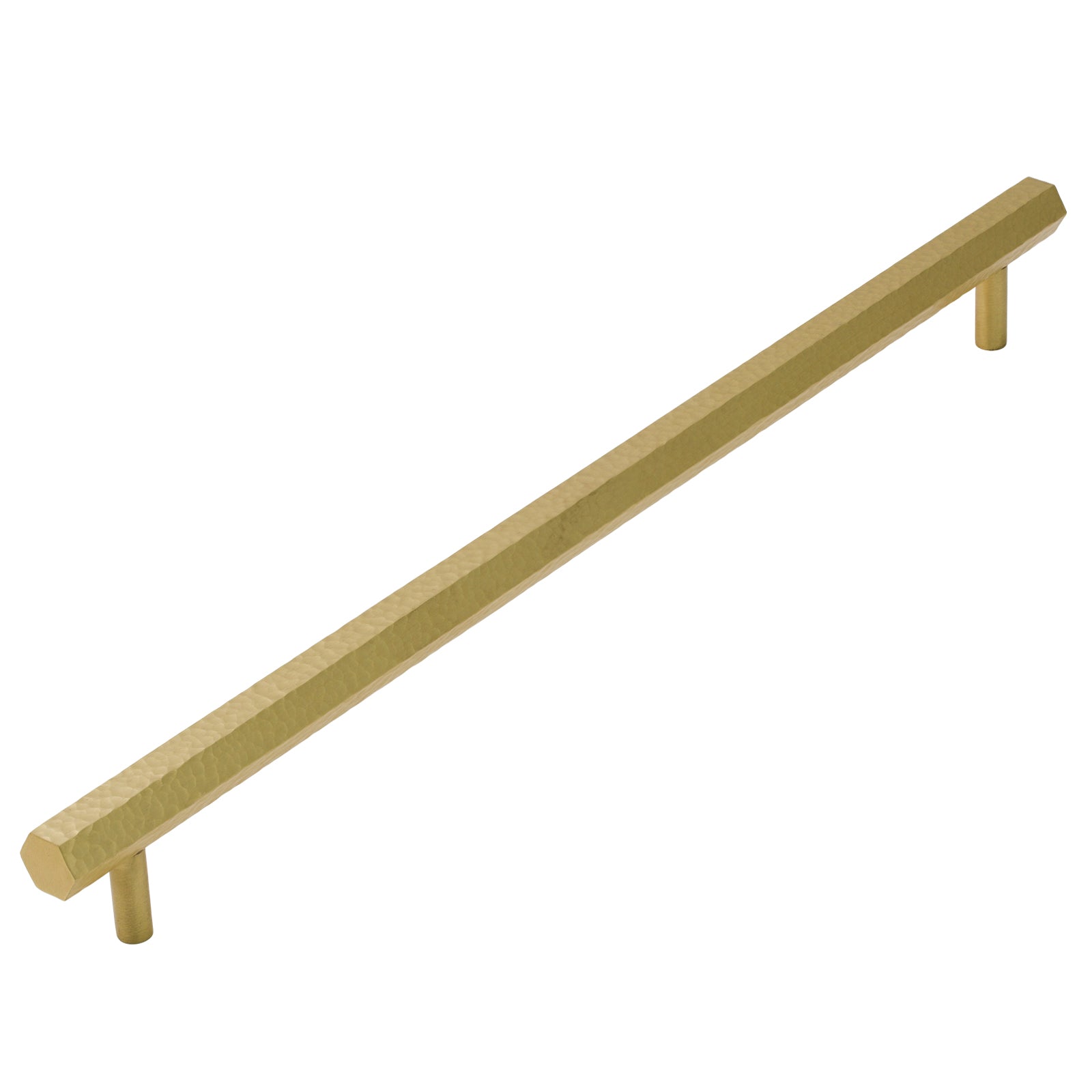 Image of 350mm Satin Nickel Hammered Hexagonal Pull Handles