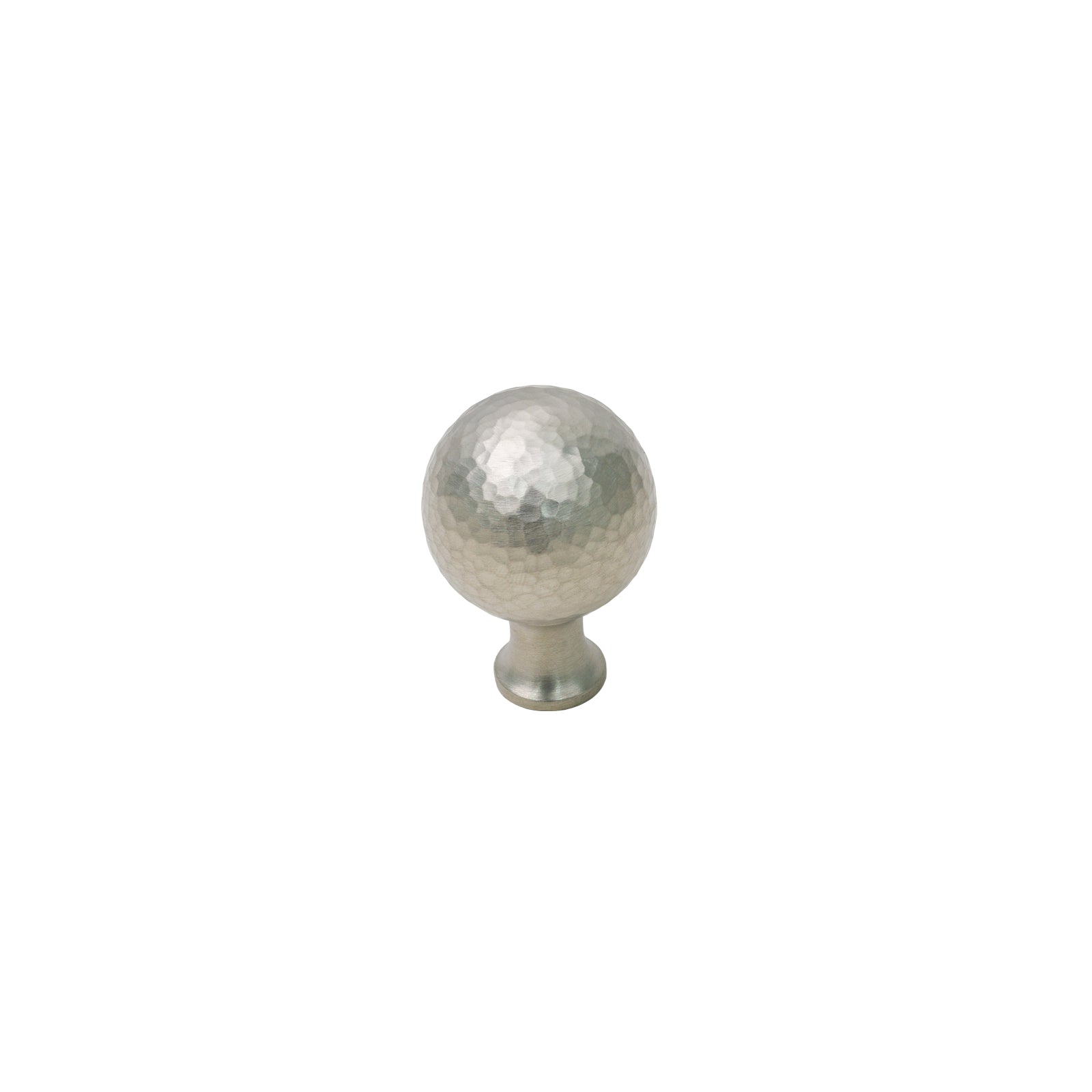 Image of Large Satin Nickel Hammered Ball Cabinet Knobs