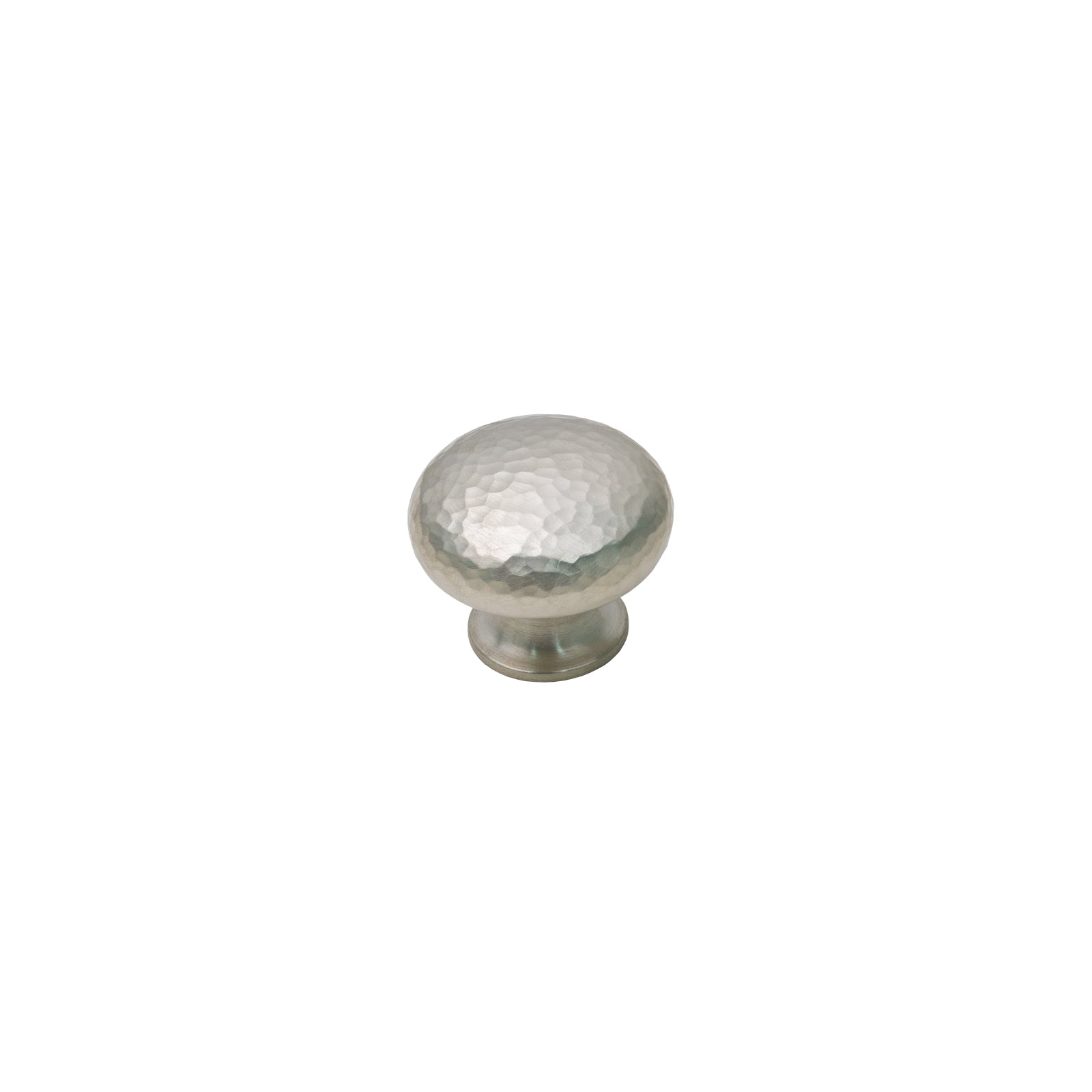 Image of 38mm Satin Nickel Hammered Mushroom Cabinet Knobs