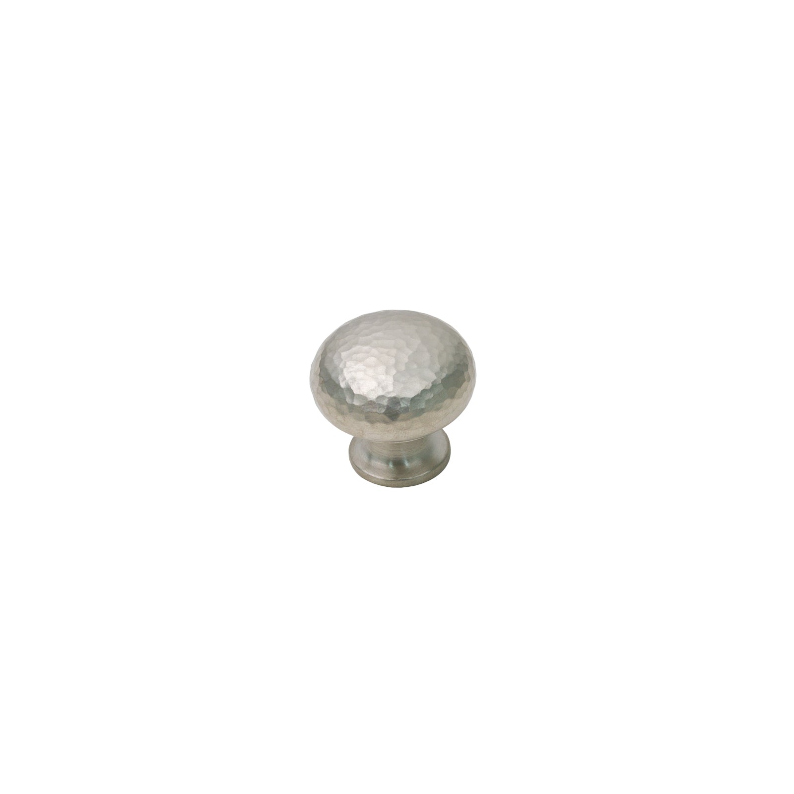 Image of 33mm Satin Nickel Hammered Mushroom Cabinet Knobs