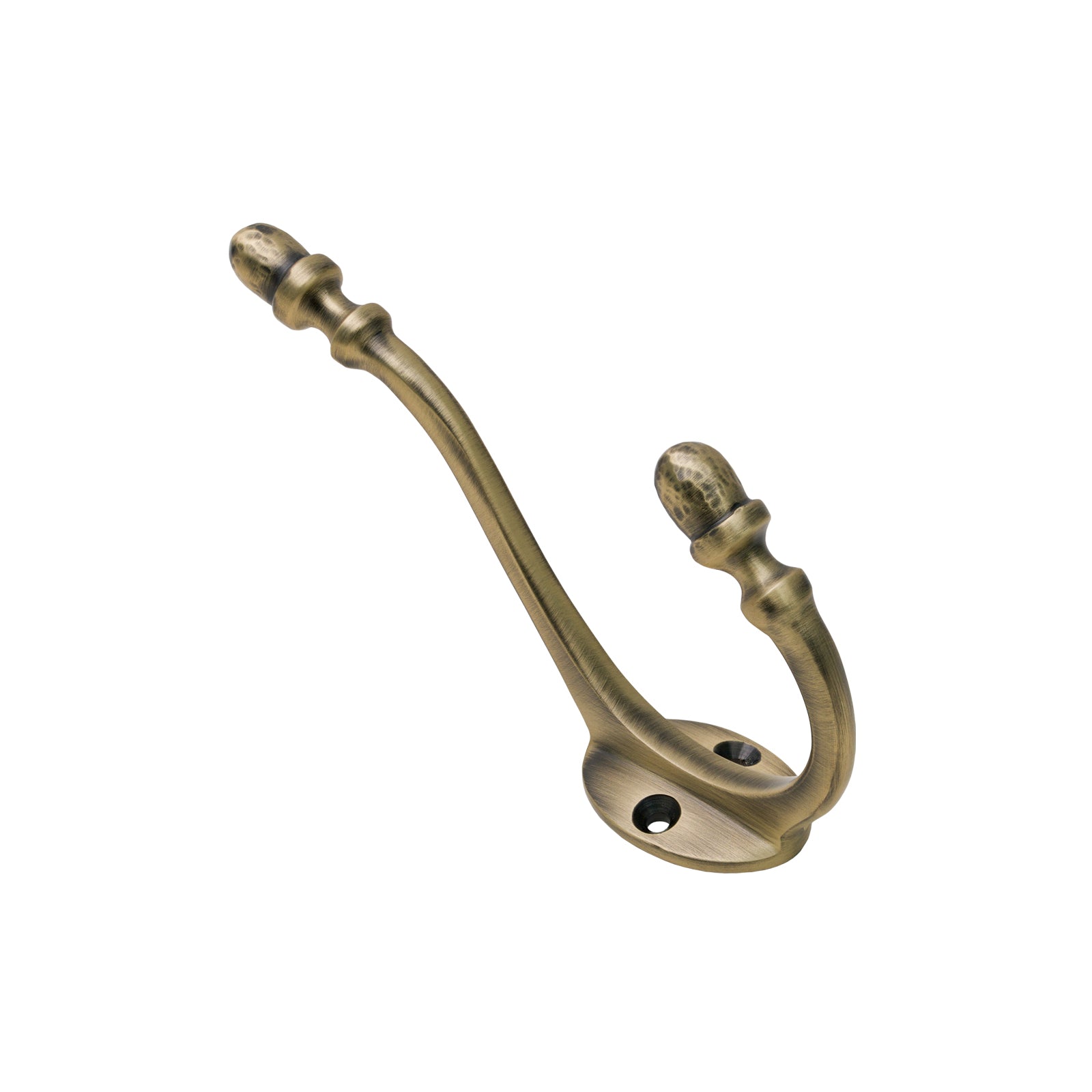 Image of Hammered Acorn Coat Hook in Antique Brass finish