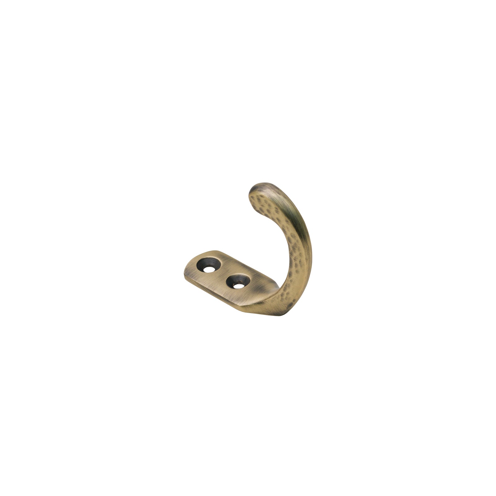 Image of Hammered Single Robe Hook in Antique Brass finish