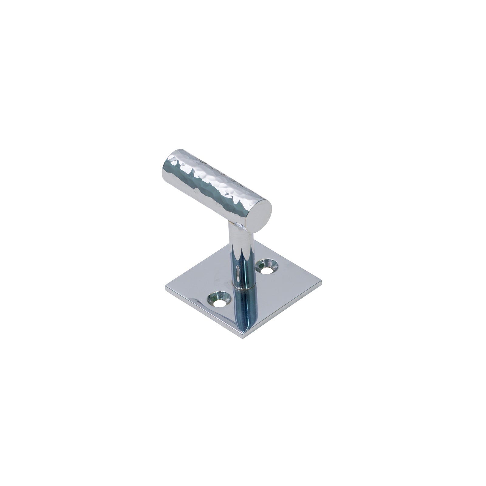 Image of Hammered Single Hook in Polished Chrome finish