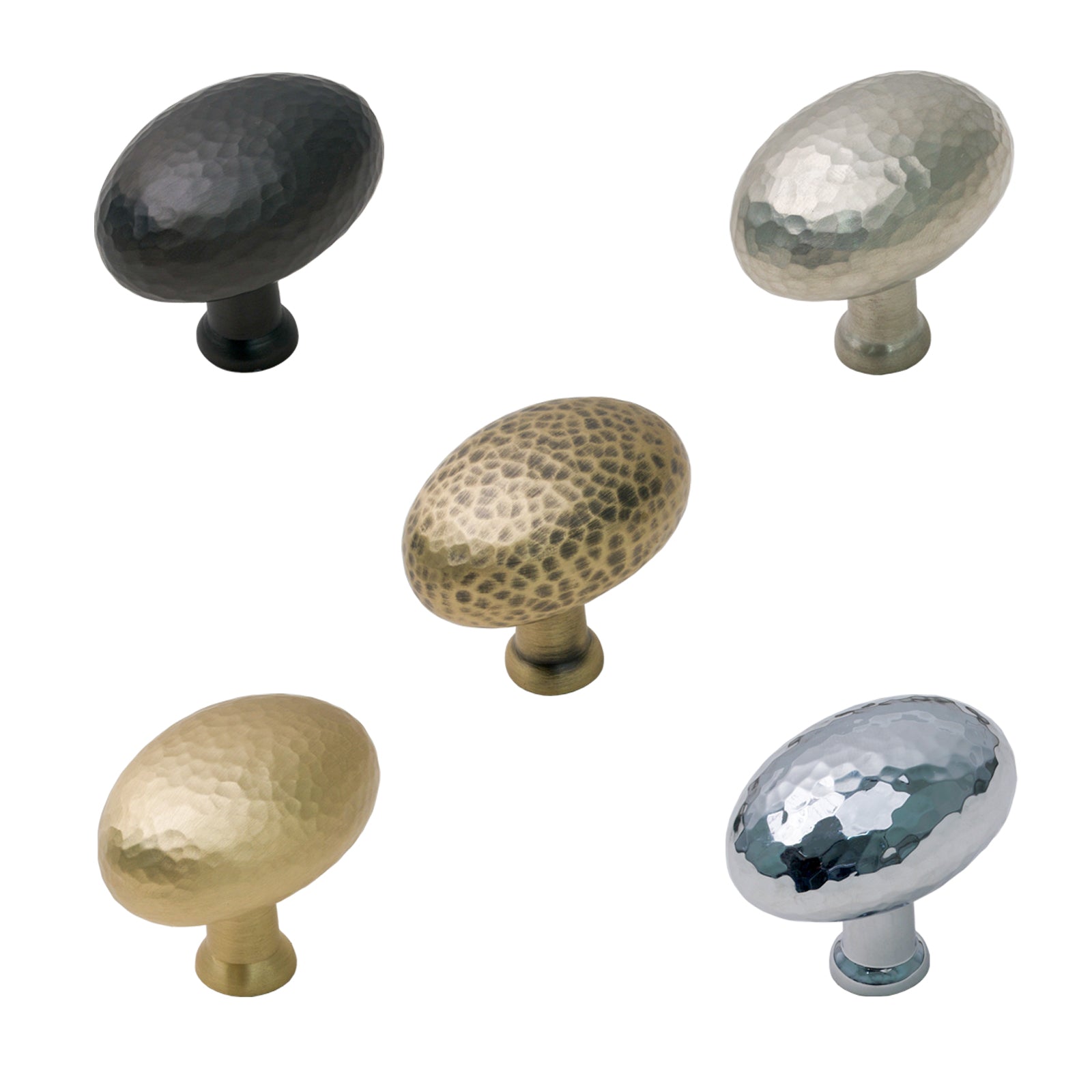 Variant Level Image of Hammered Oval Cabinet Knob