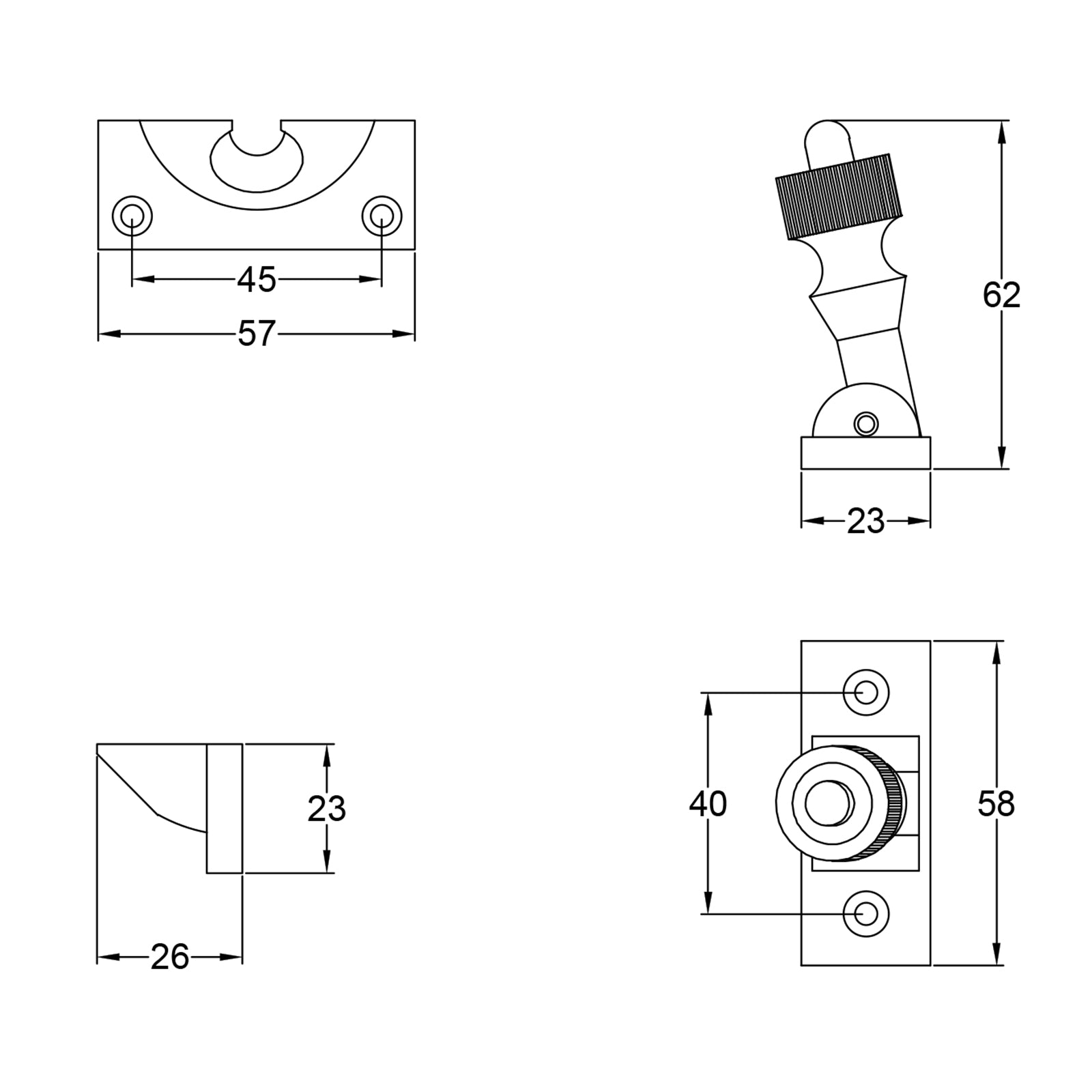 Brighton Sash Fastener Lock PDF drawing SHOW