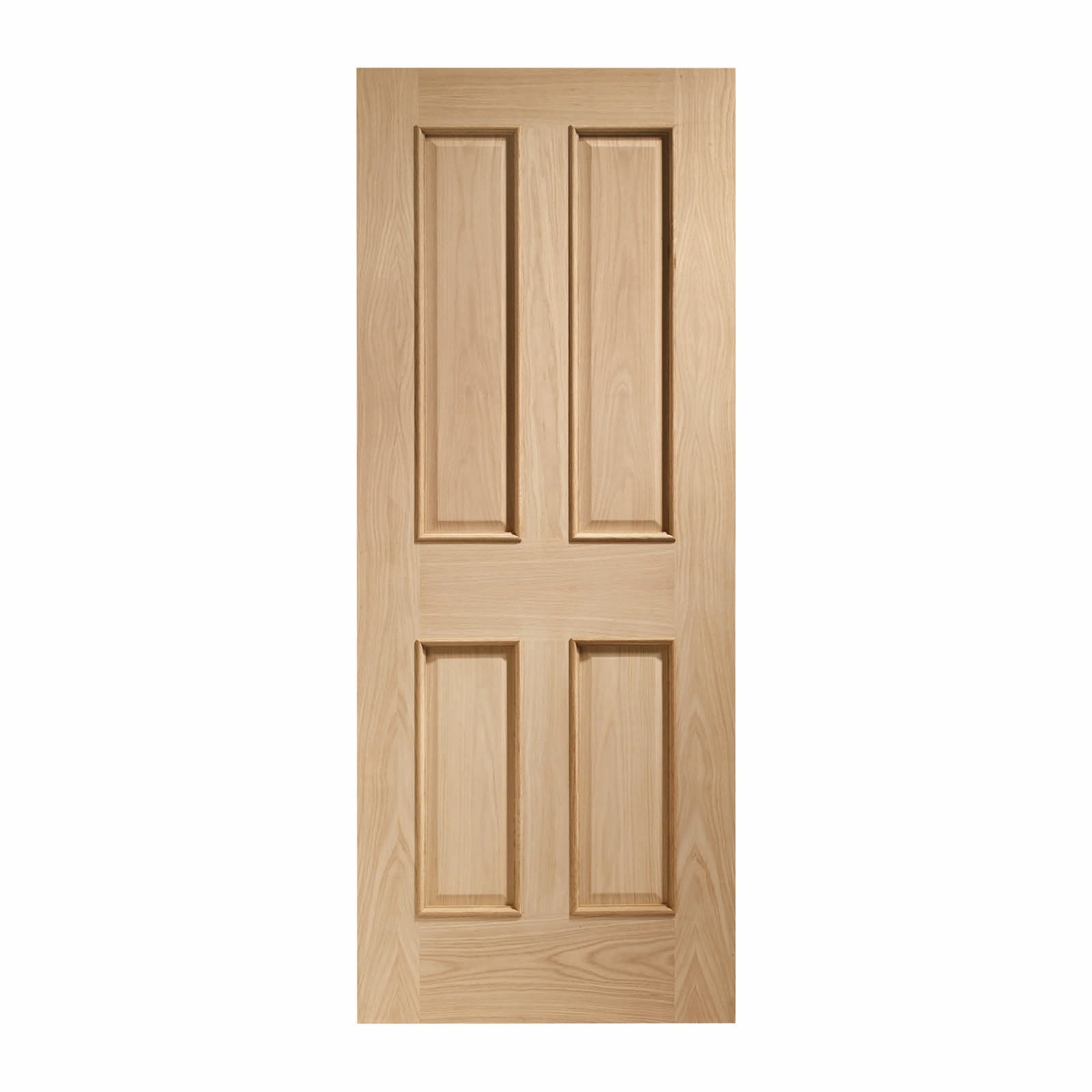 Internal Oak Victorian Fire Door with Raised Mouldings