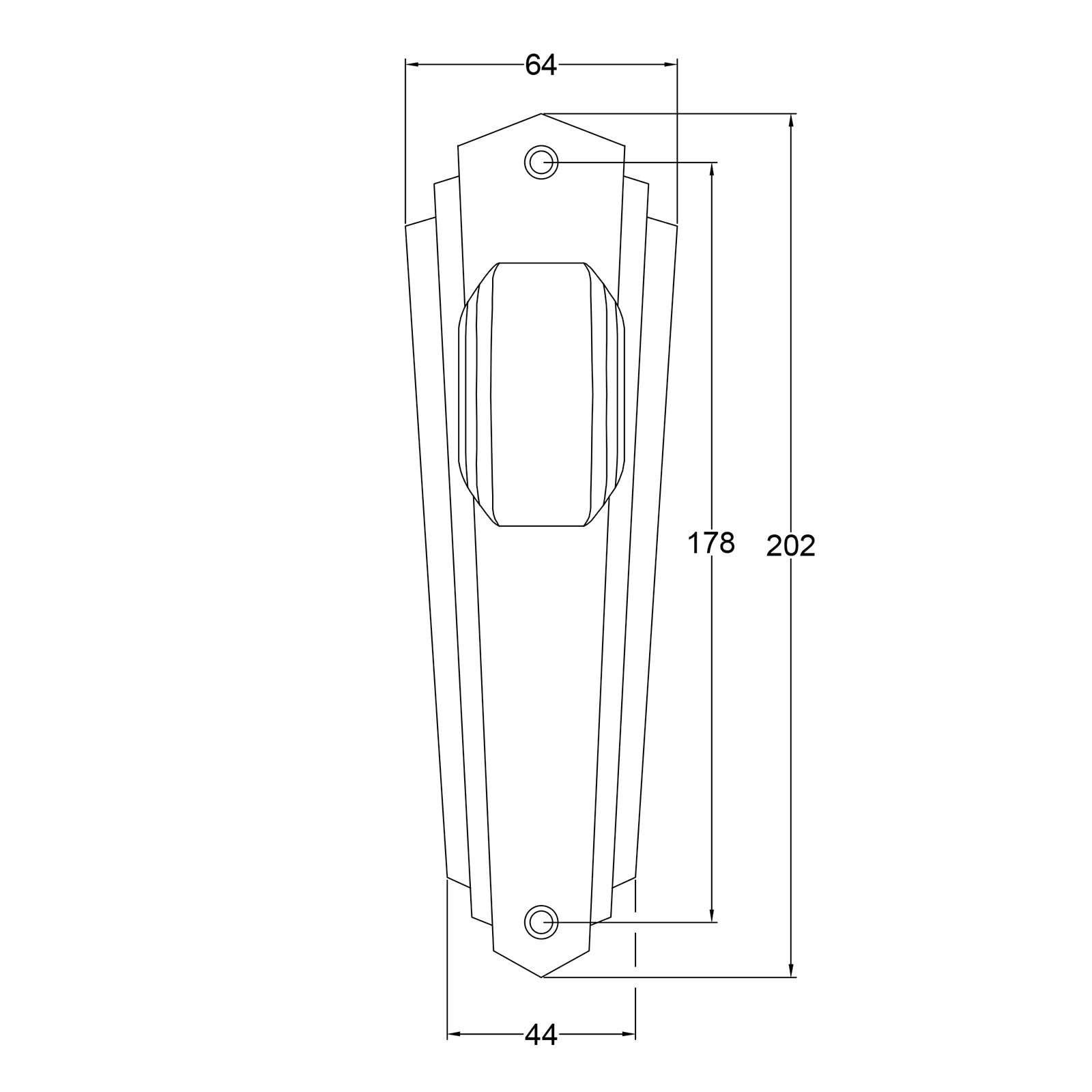 Charlston Door Knobs on Backplate Dimension Drawing SHOW