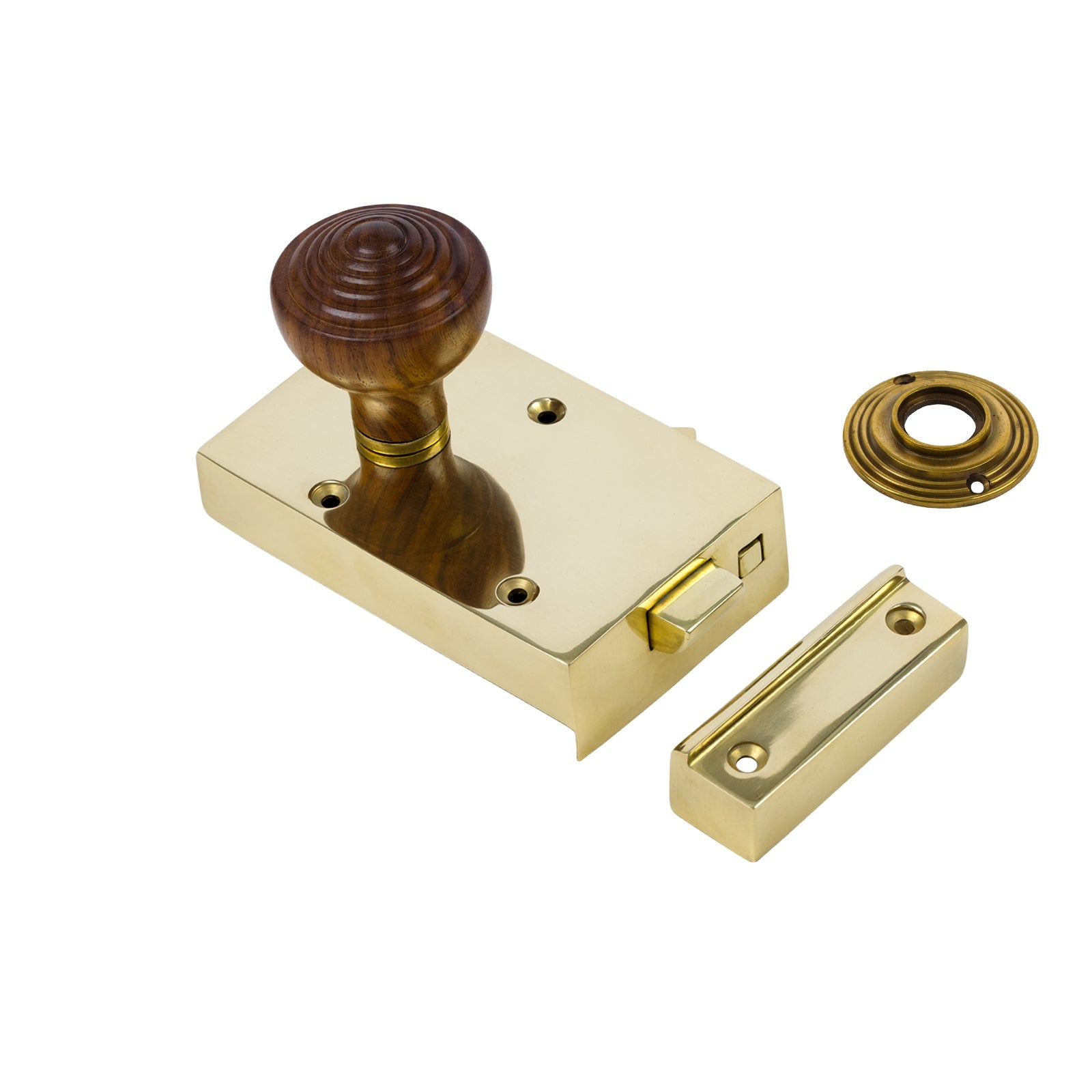 Brass Bathroom Rim Lock & Knob Sets