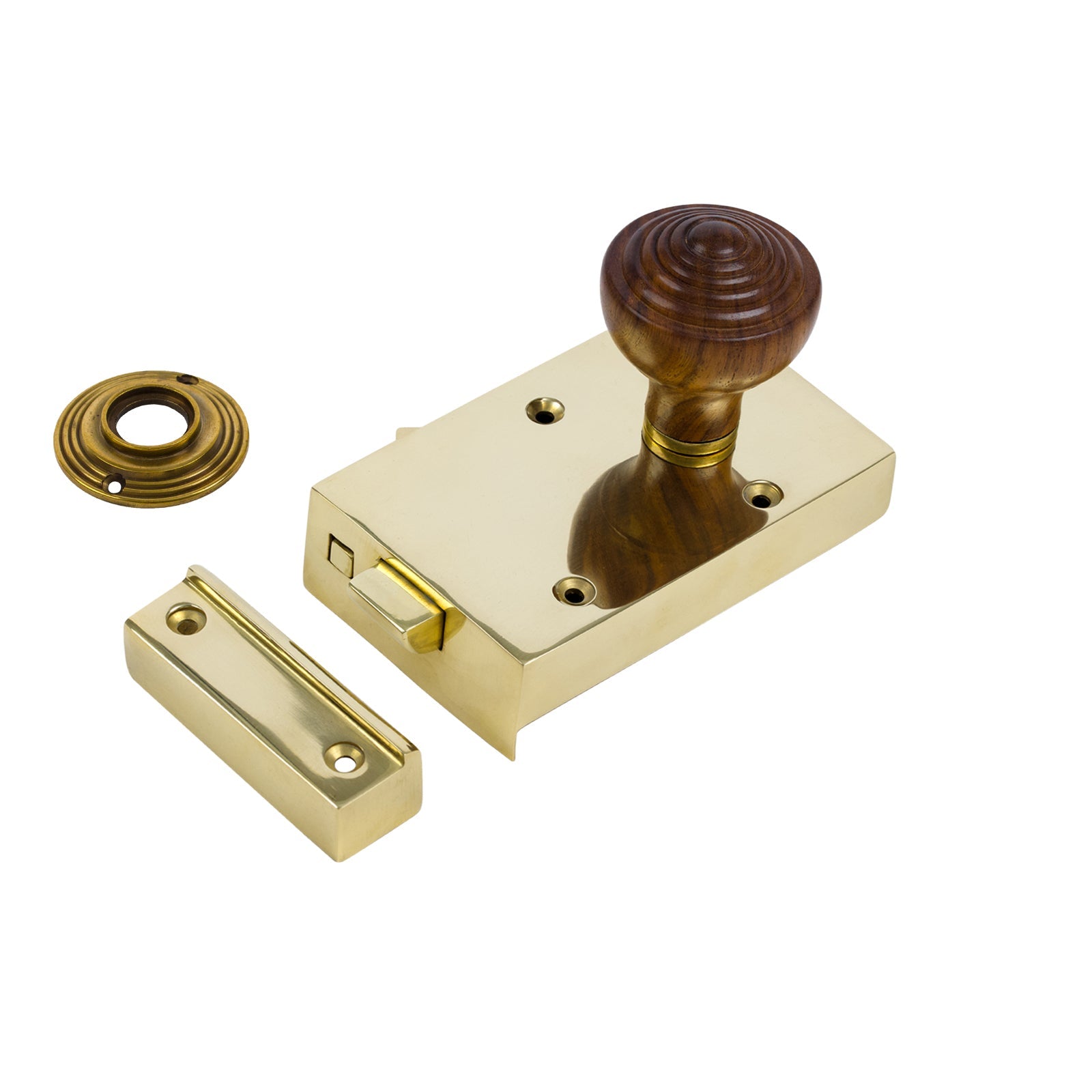 Brass Bathroom Rim Lock & Knob Sets