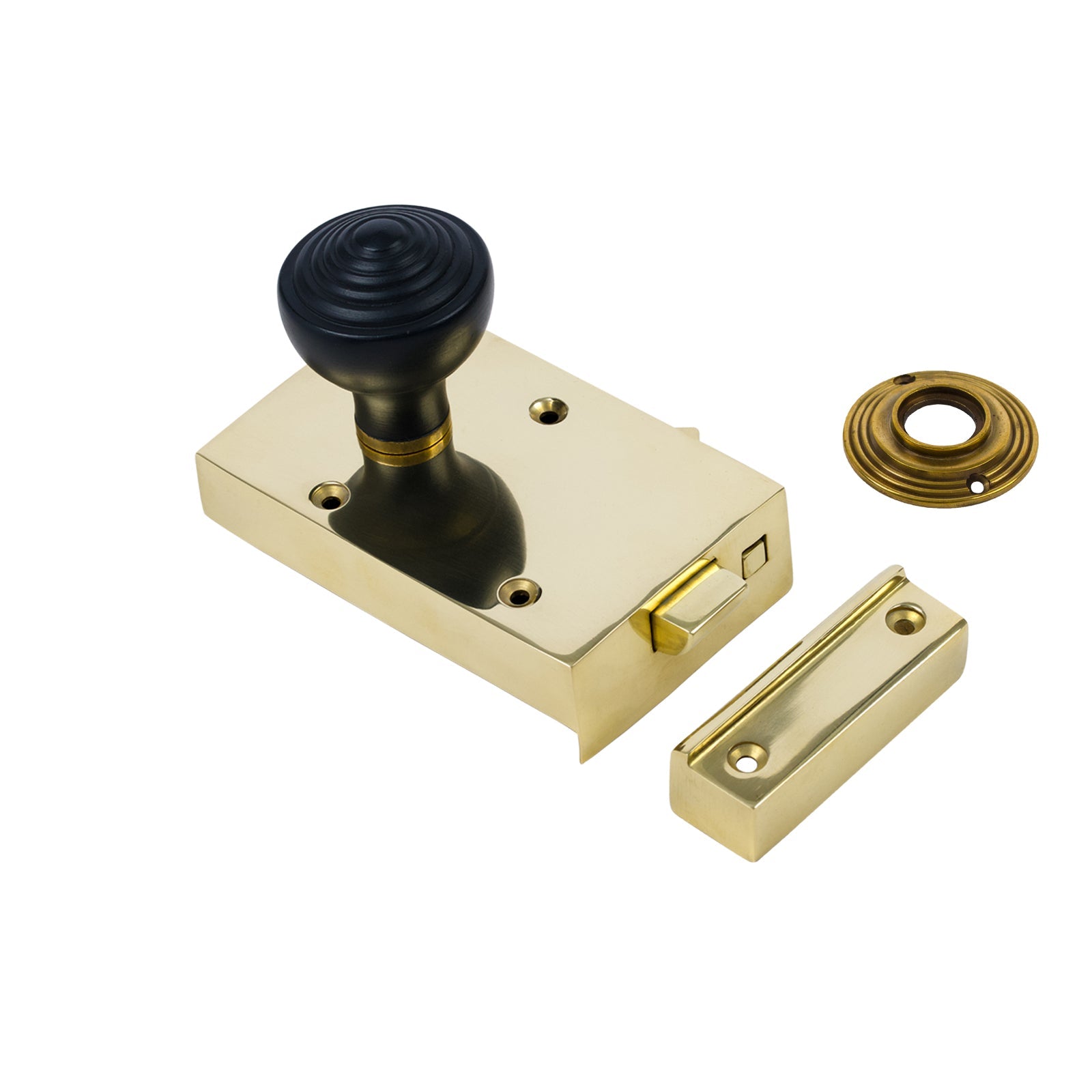 Brass Bathroom Rim Lock & Knob Sets