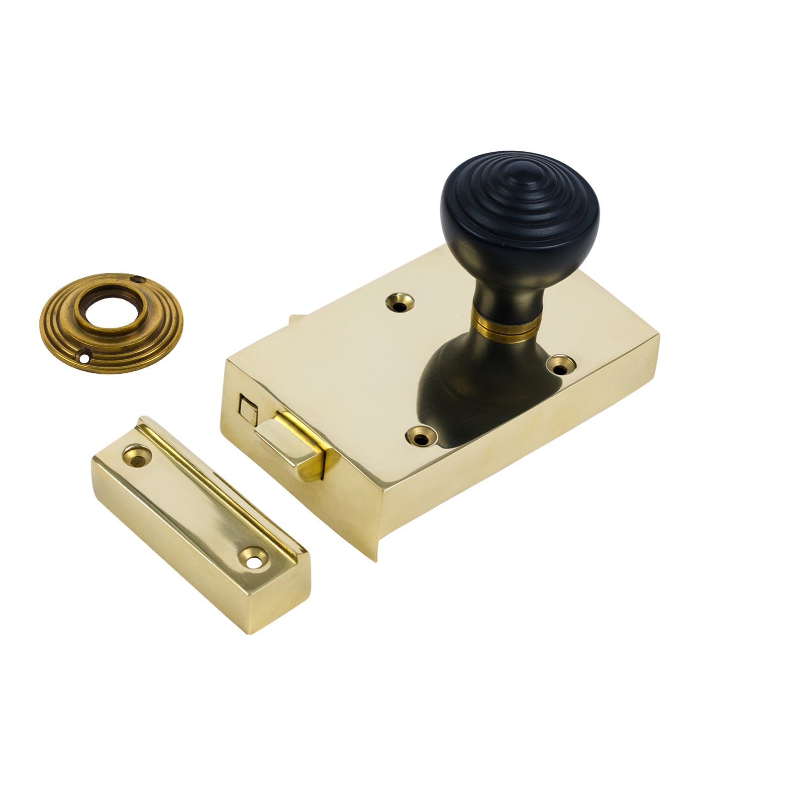 Brass Bathroom Rim Lock & Knob Sets