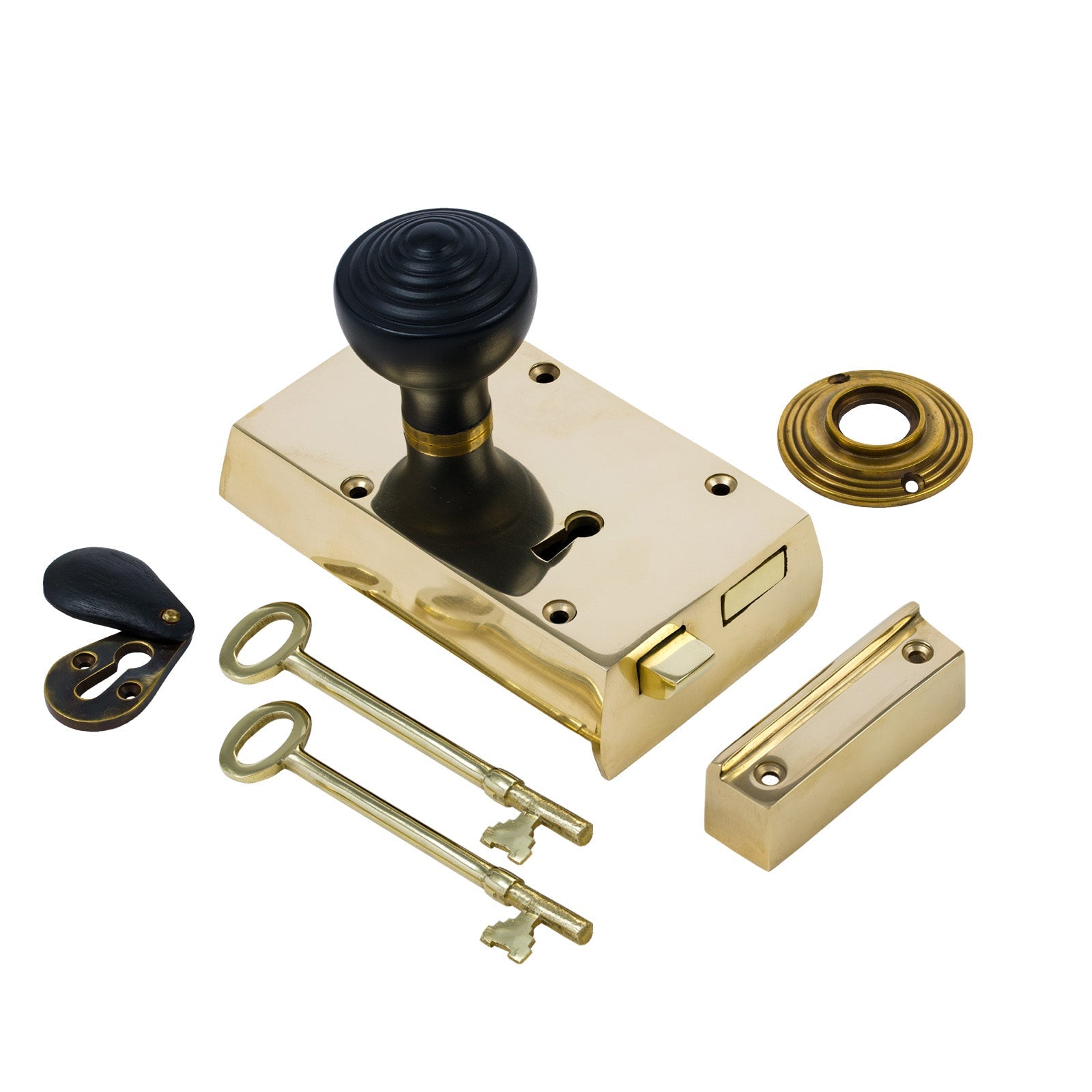 Small Brass Rim Lock & Knob Sets