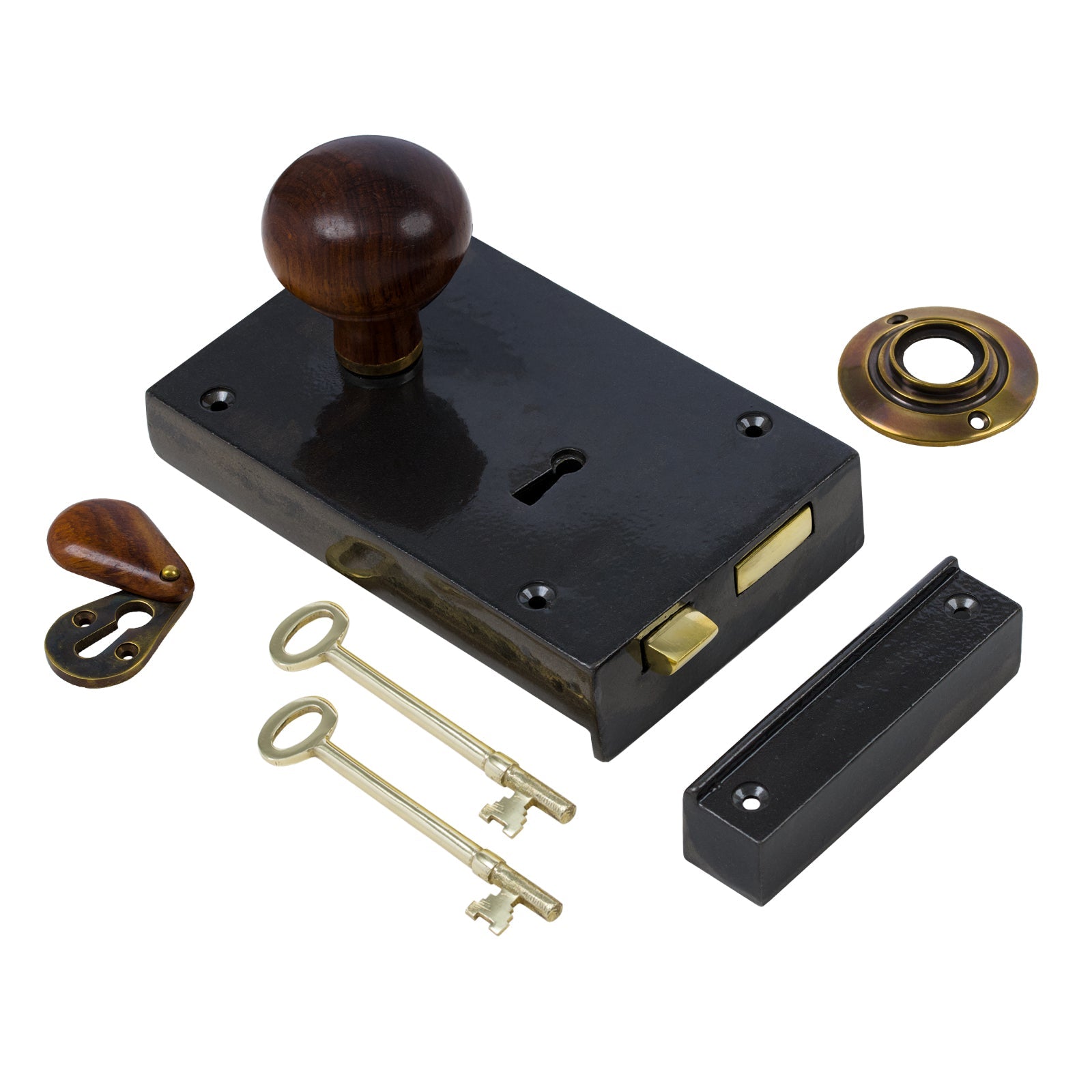 Large Iron Rim Lock & Knob Sets