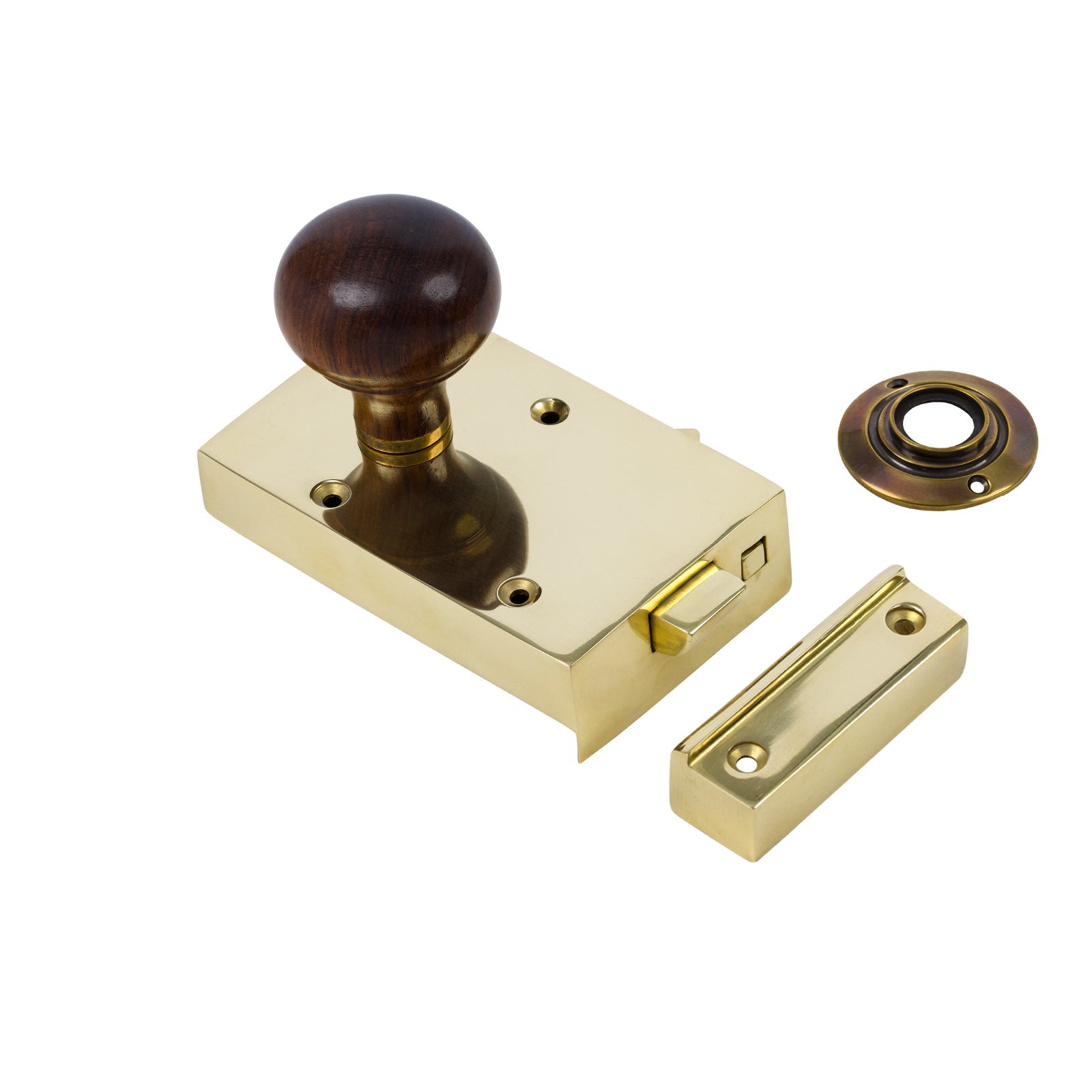 Brass Bathroom Rim Lock & Knob Sets