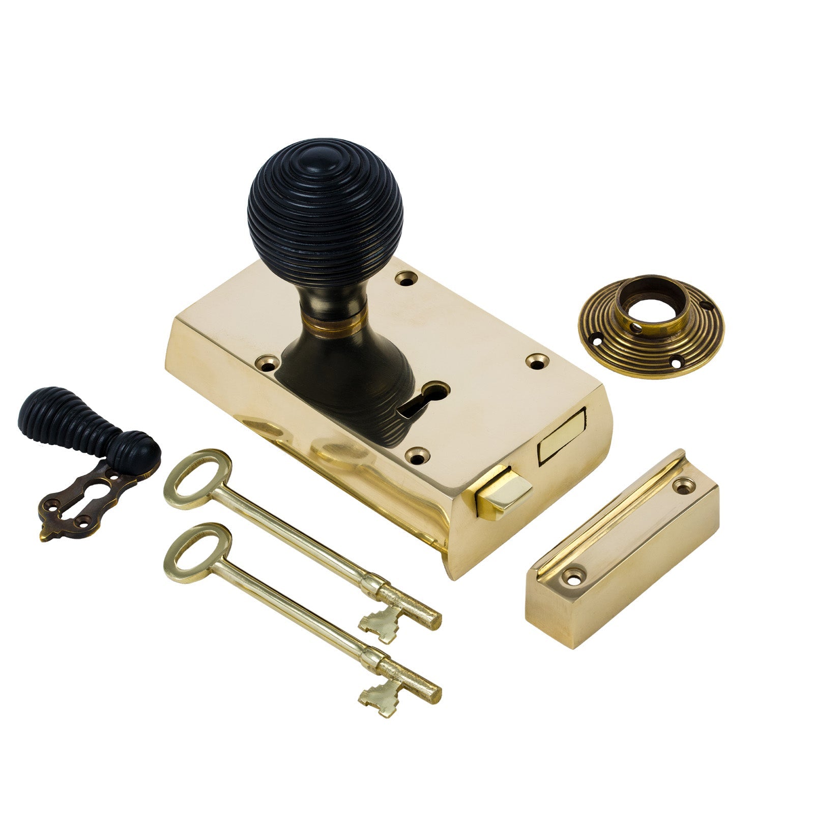 Small Brass Rim Lock & Knob Sets