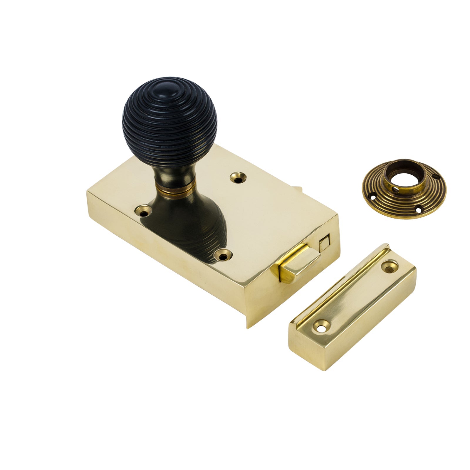 Brass Bathroom Rim Lock & Knob Sets