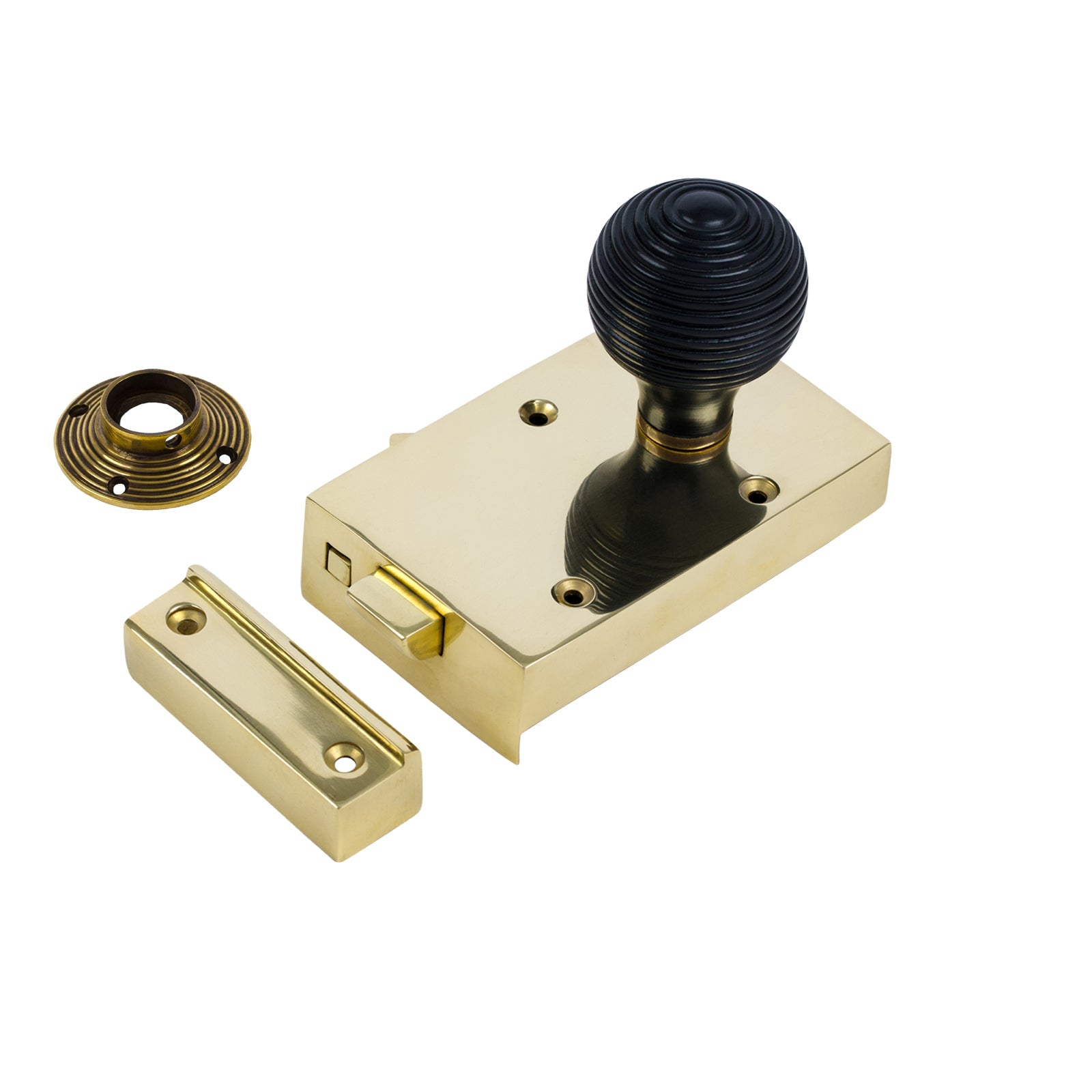 Brass Bathroom Rim Lock & Knob Sets