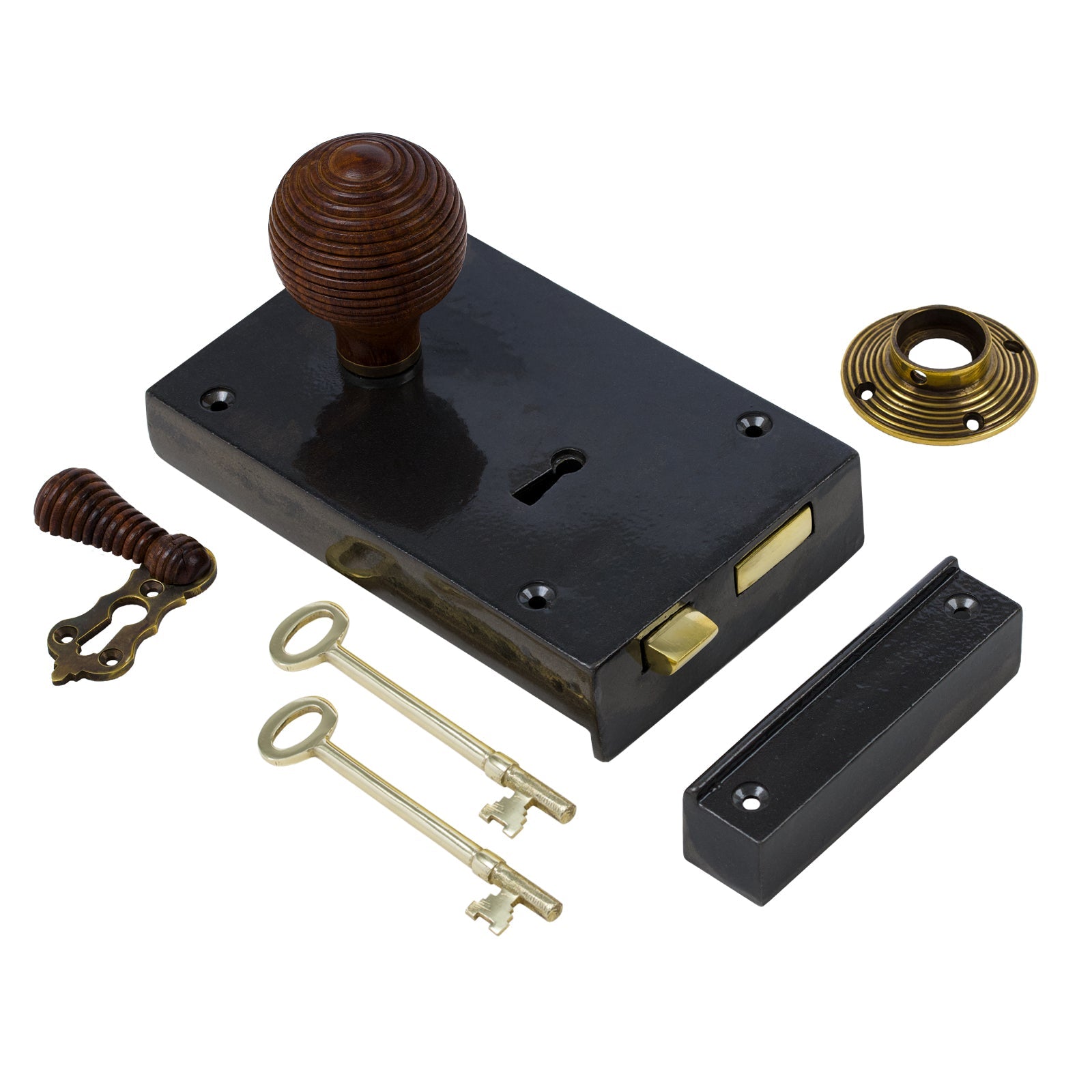 Large Iron Rim Lock & Knob Sets