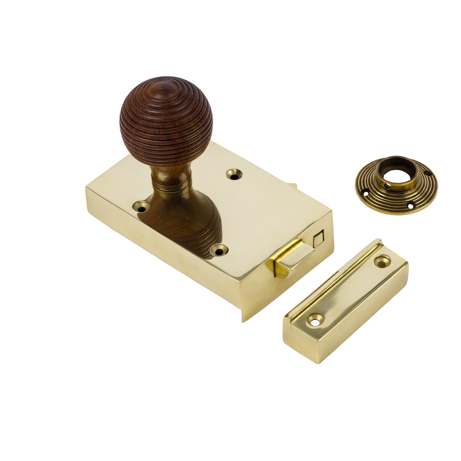 Brass Bathroom Rim Lock & Knob Sets