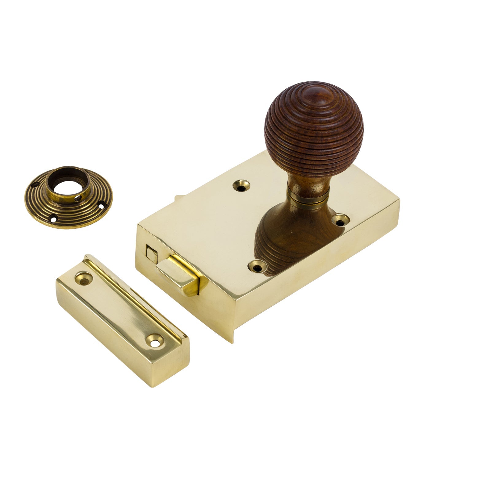 Brass Bathroom Rim Lock & Knob Sets