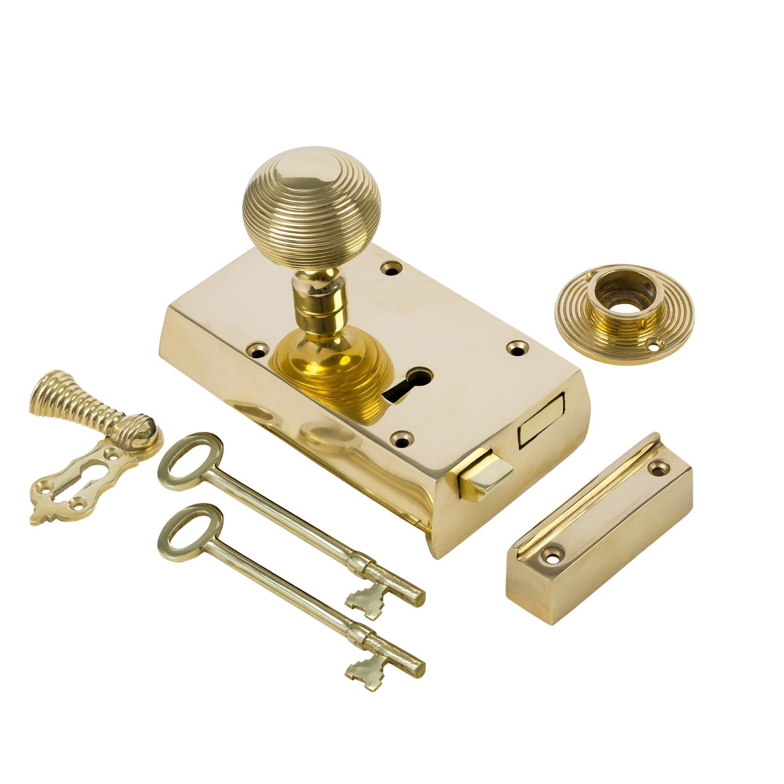 Small Brass Rim Lock & Knob Sets