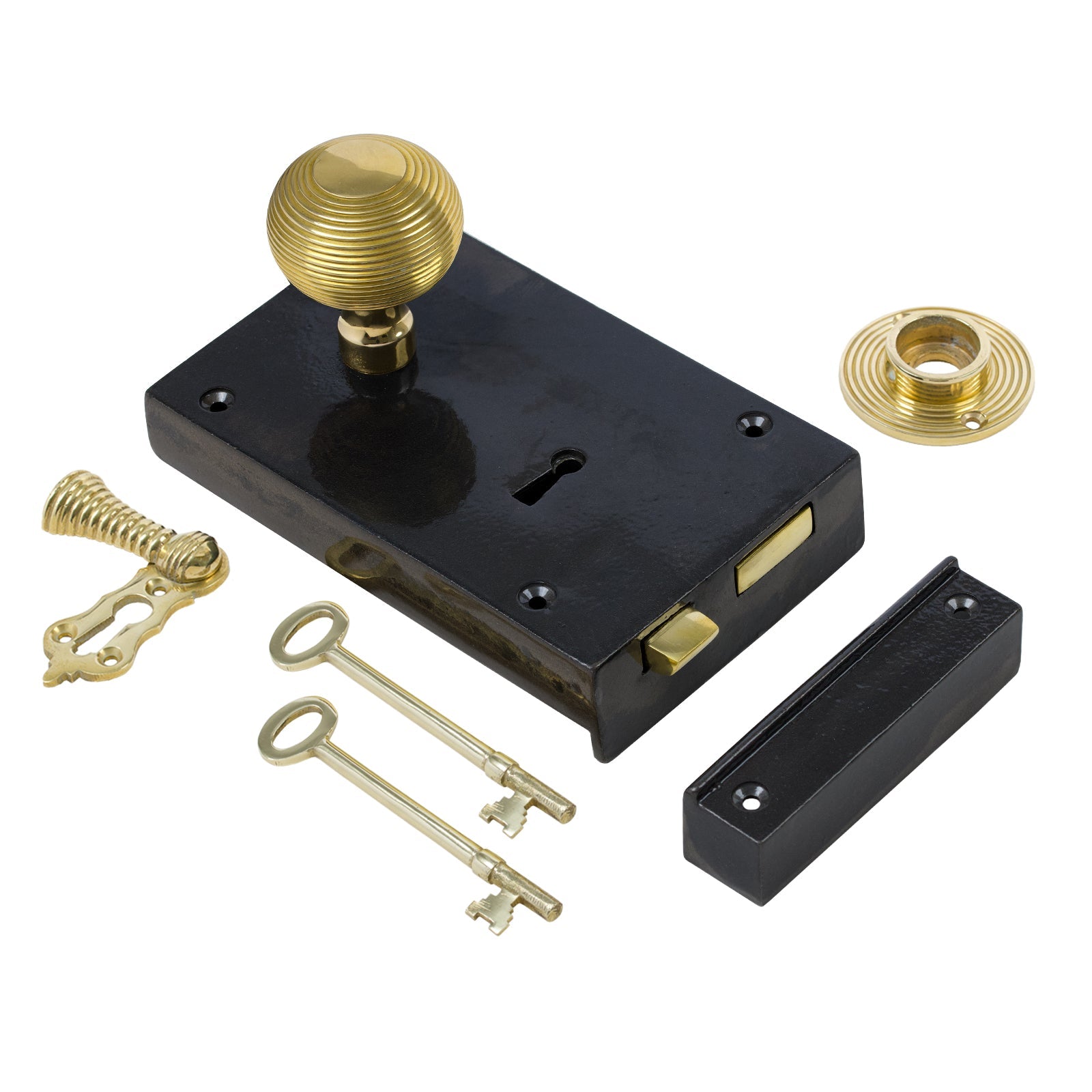 Large Iron Rim Lock & Knob Sets