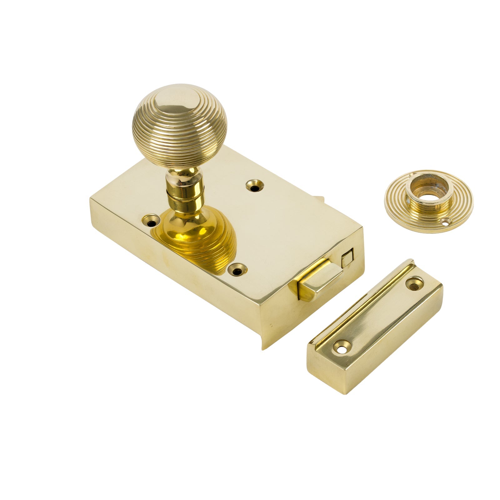 Brass Bathroom Rim Lock & Knob Sets