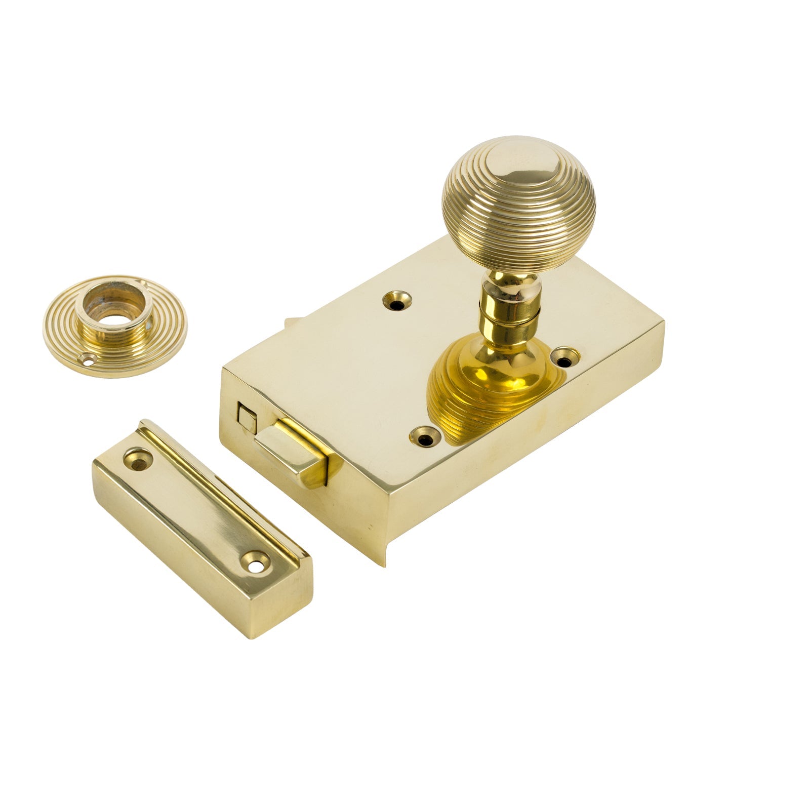 Brass Bathroom Rim Lock & Knob Sets