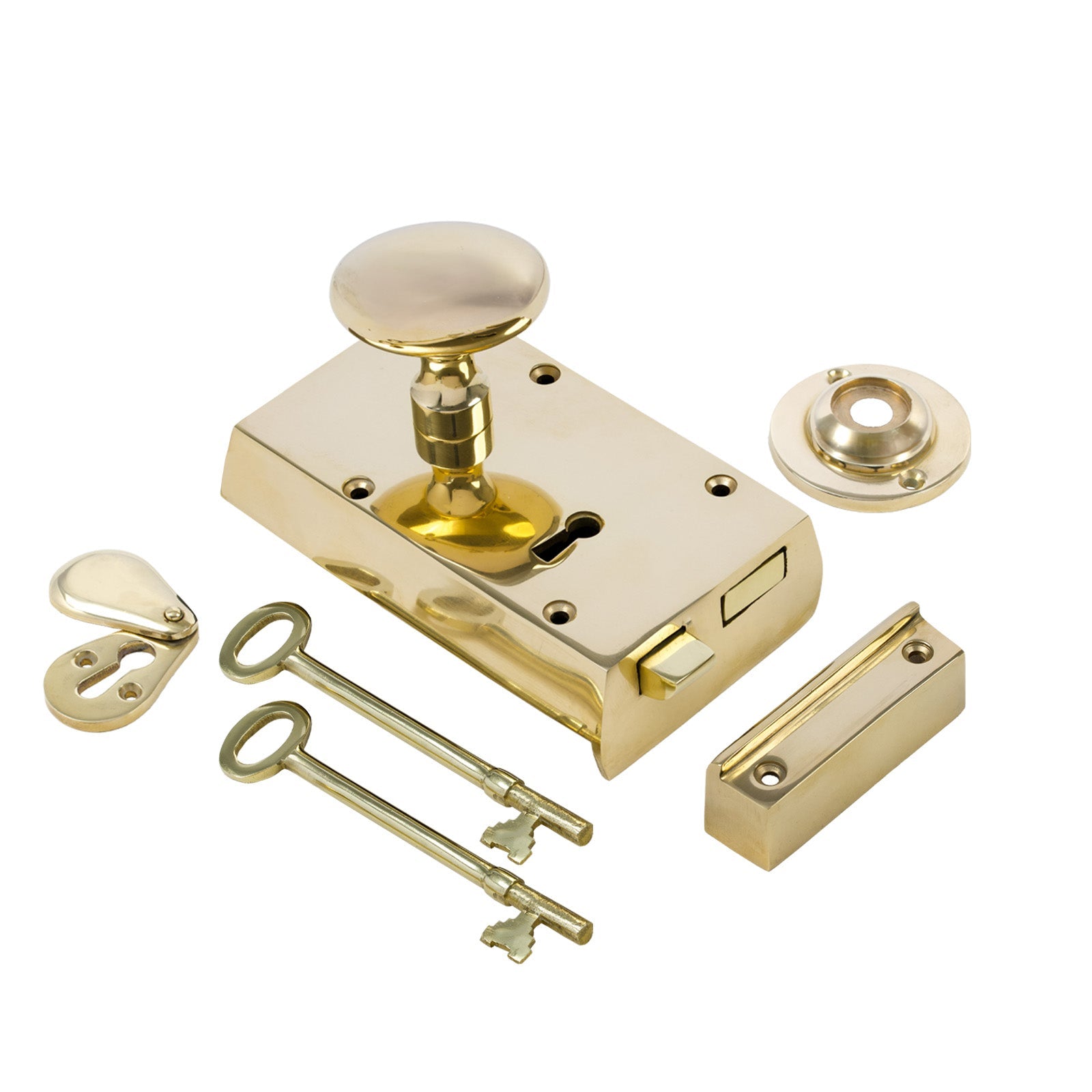 Small Brass Rim Lock & Knob Sets