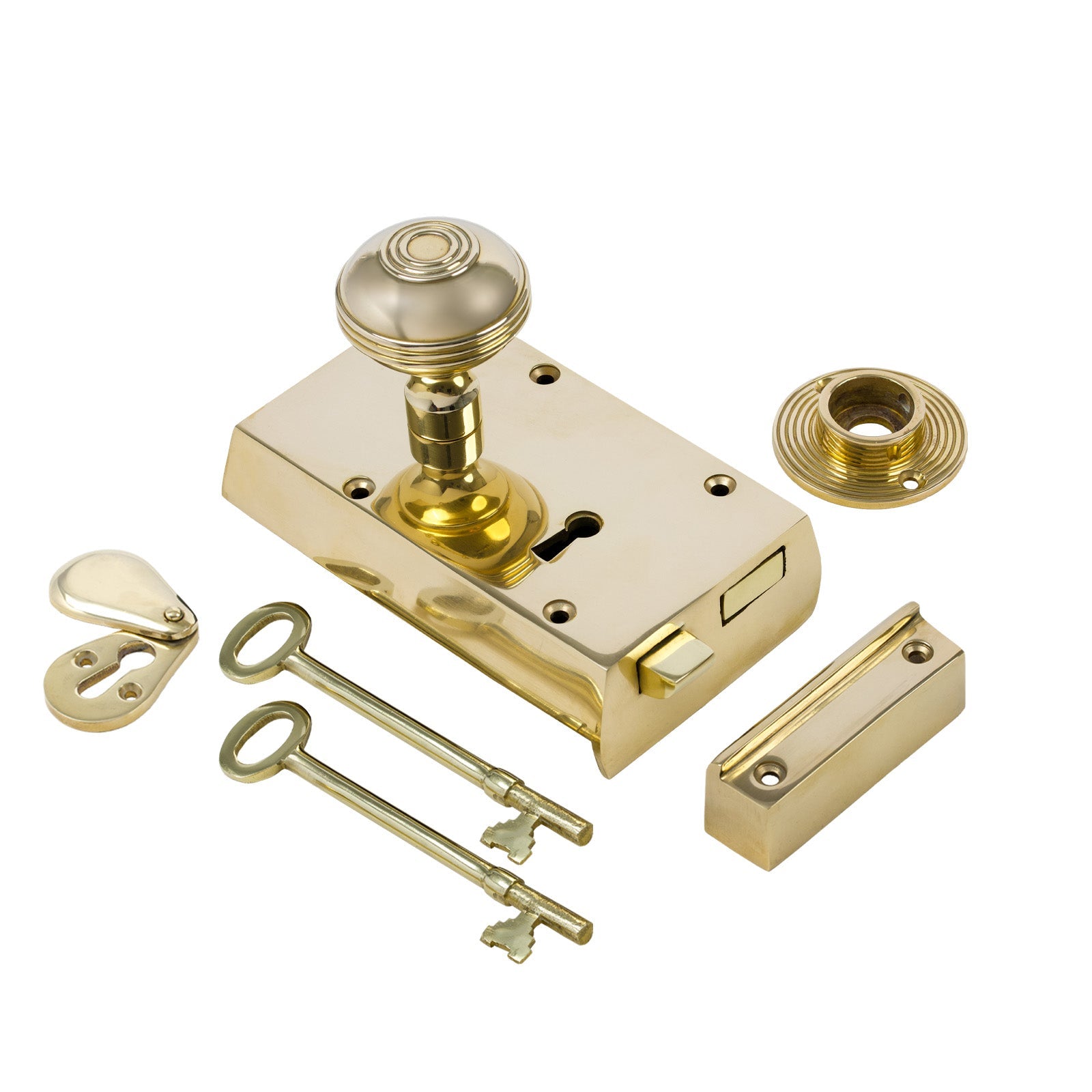 Small Brass Rim Lock & Knob Sets