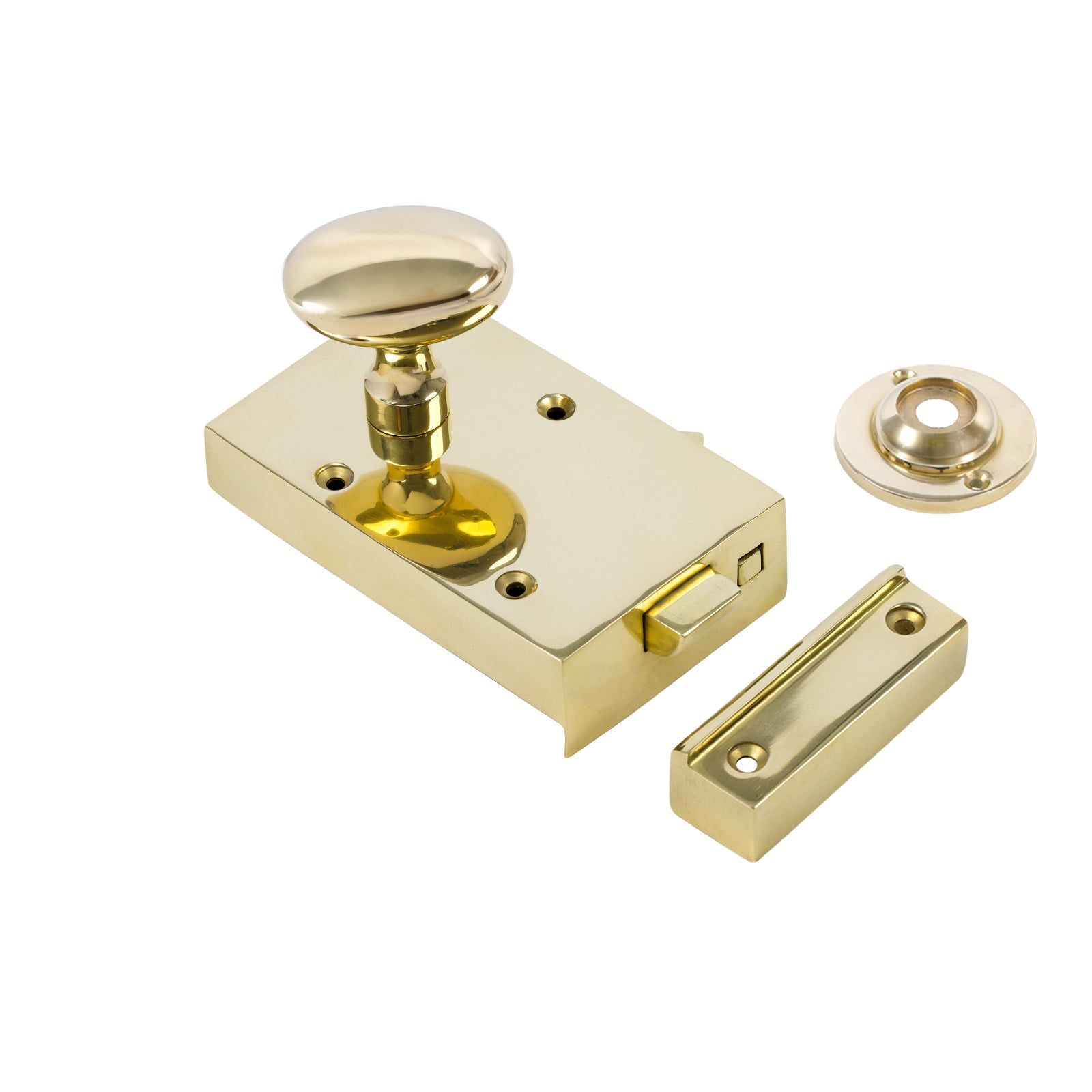 Brass Bathroom Rim Lock & Knob Sets