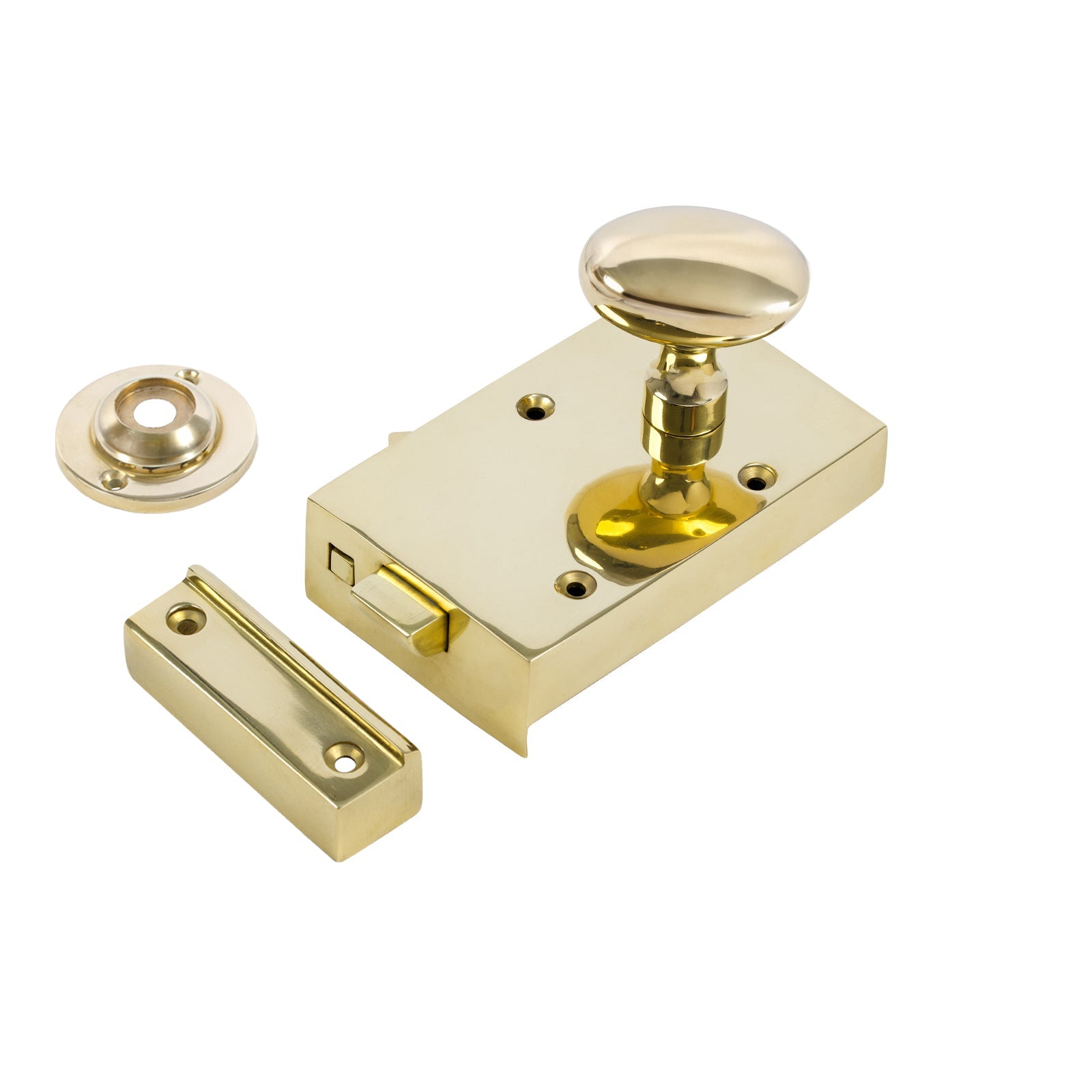 Brass Bathroom Rim Lock & Knob Sets