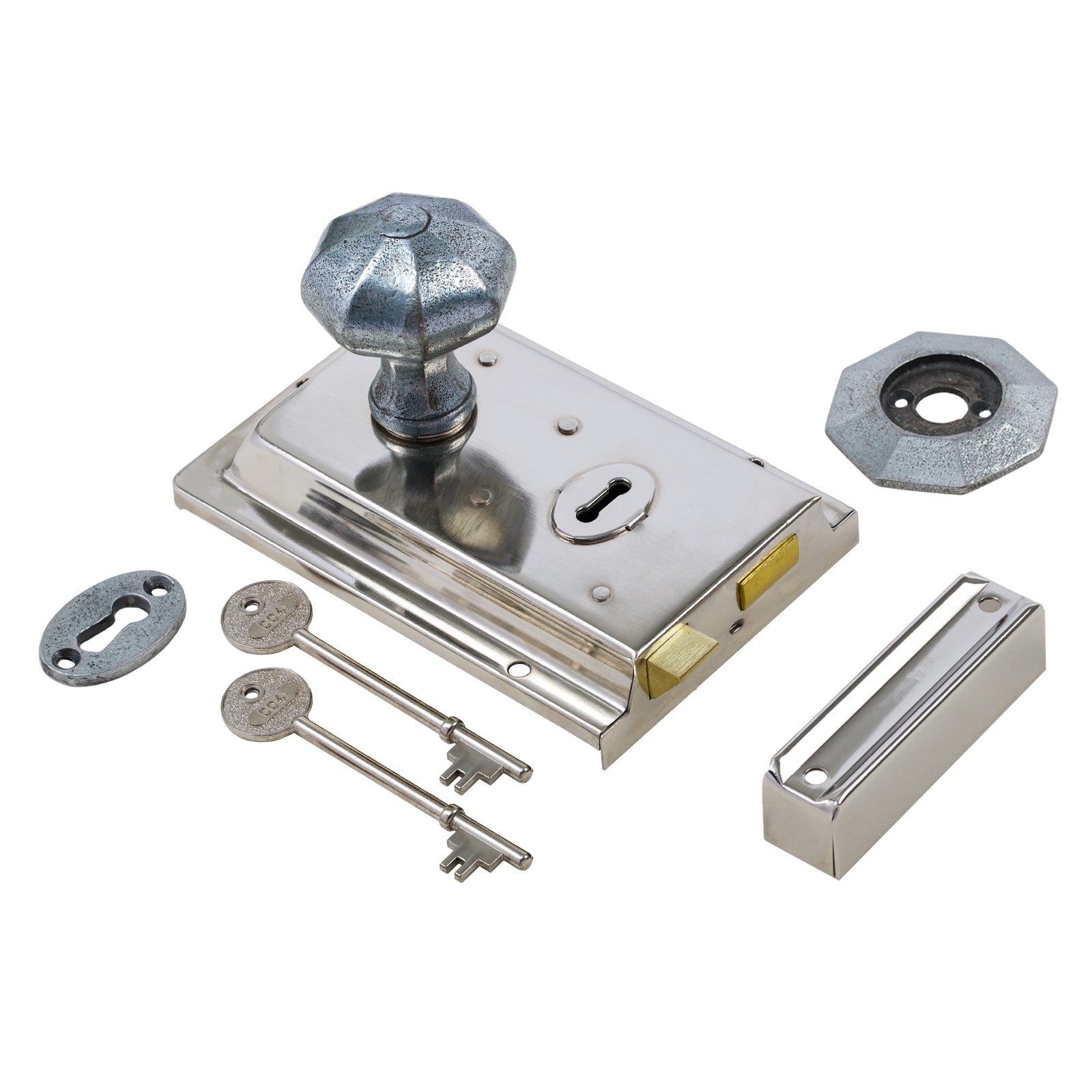 Classic Polished Nickel Rim Lock & Knob Sets