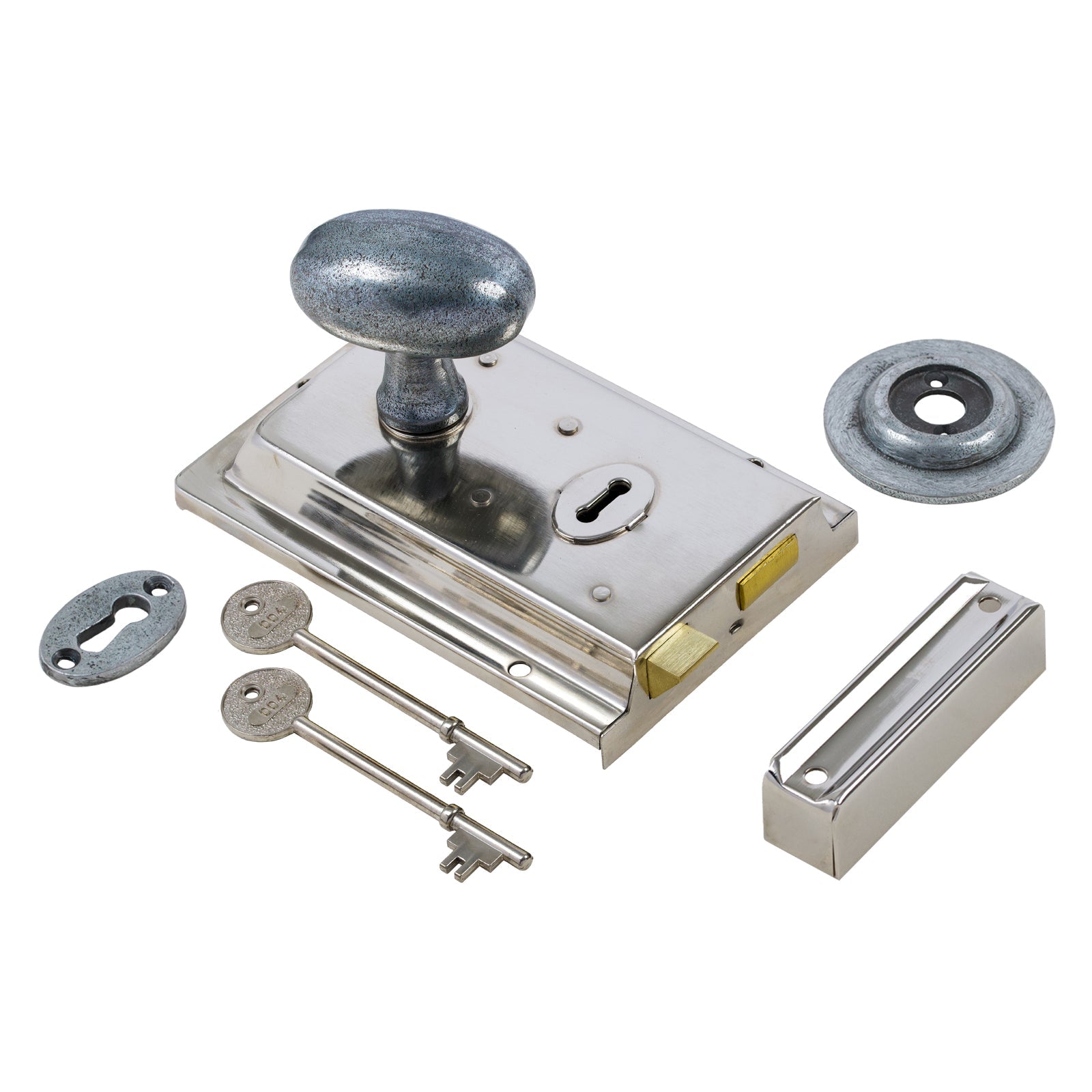 Classic Polished Nickel Rim Lock & Knob Sets