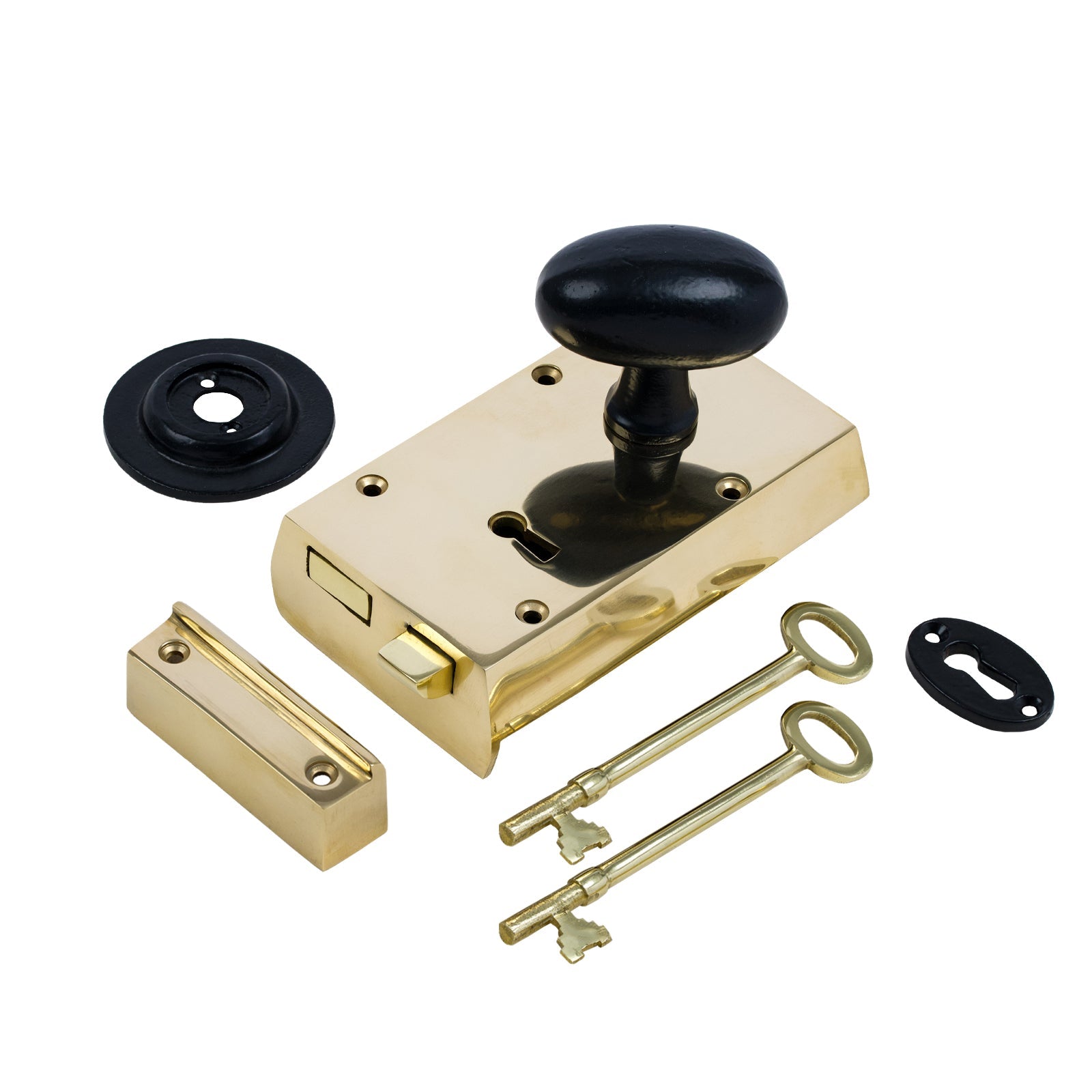 Small Brass Rim Lock & Knob Sets