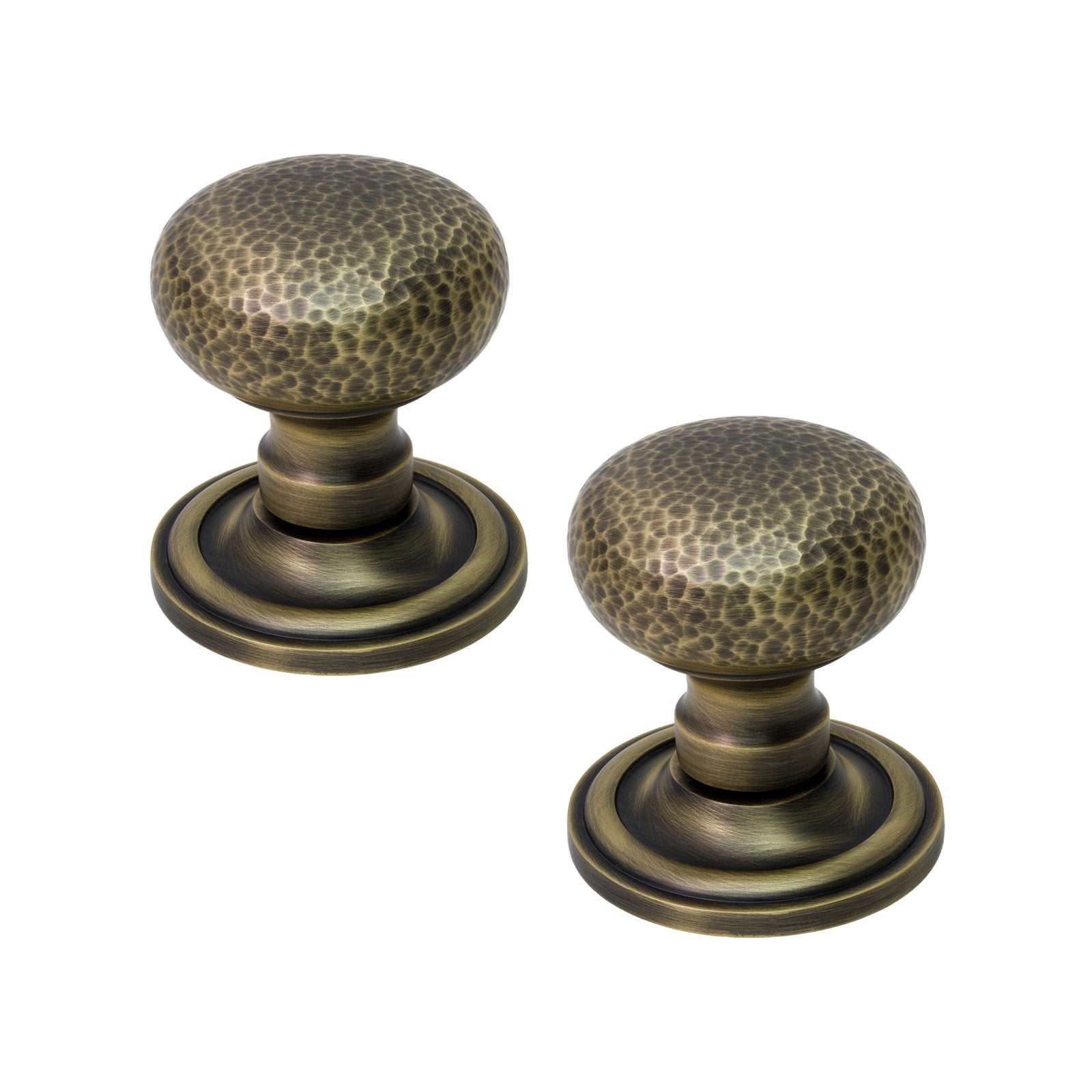 Pair of Hammered Victorian Door Knob