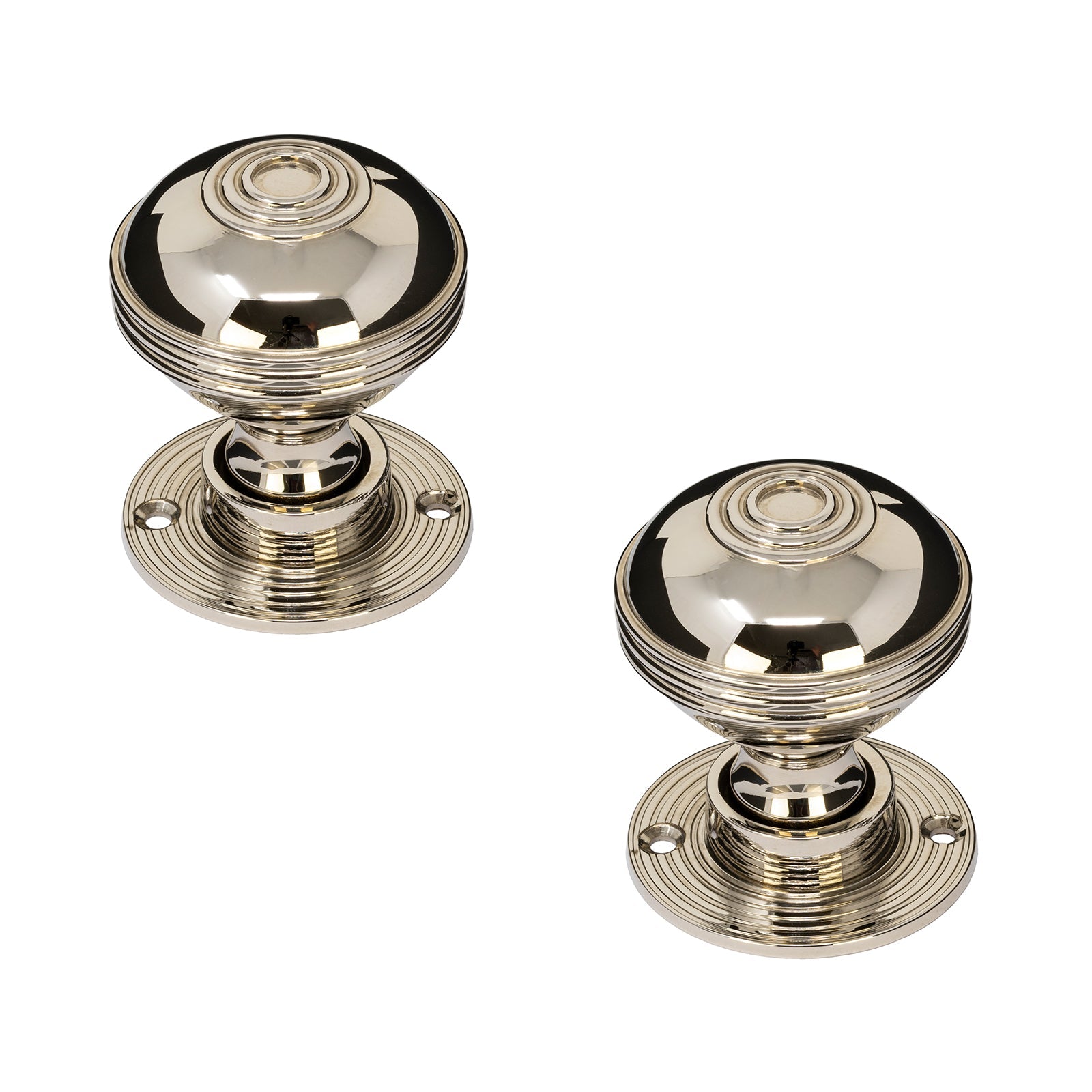 Ringed Nickel Door Knobs SHOW