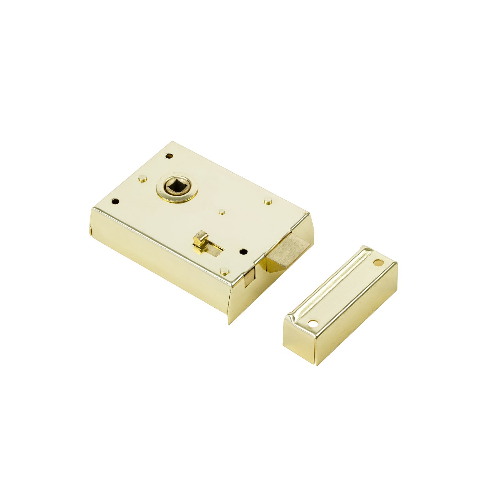 Classic Polished Brass Bathroom Rim Lock