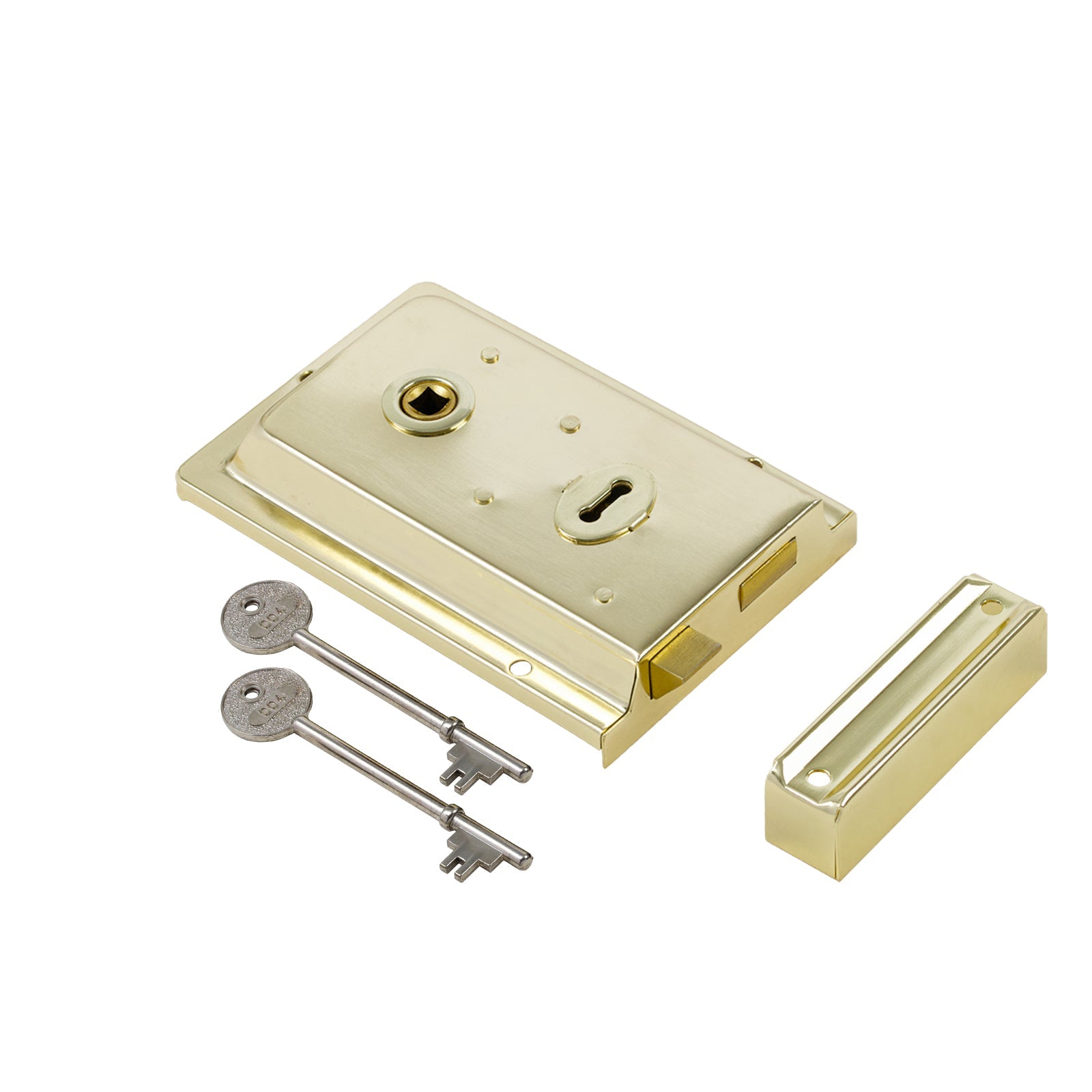 Classic Polished Brass Rim Lock & Knob Sets