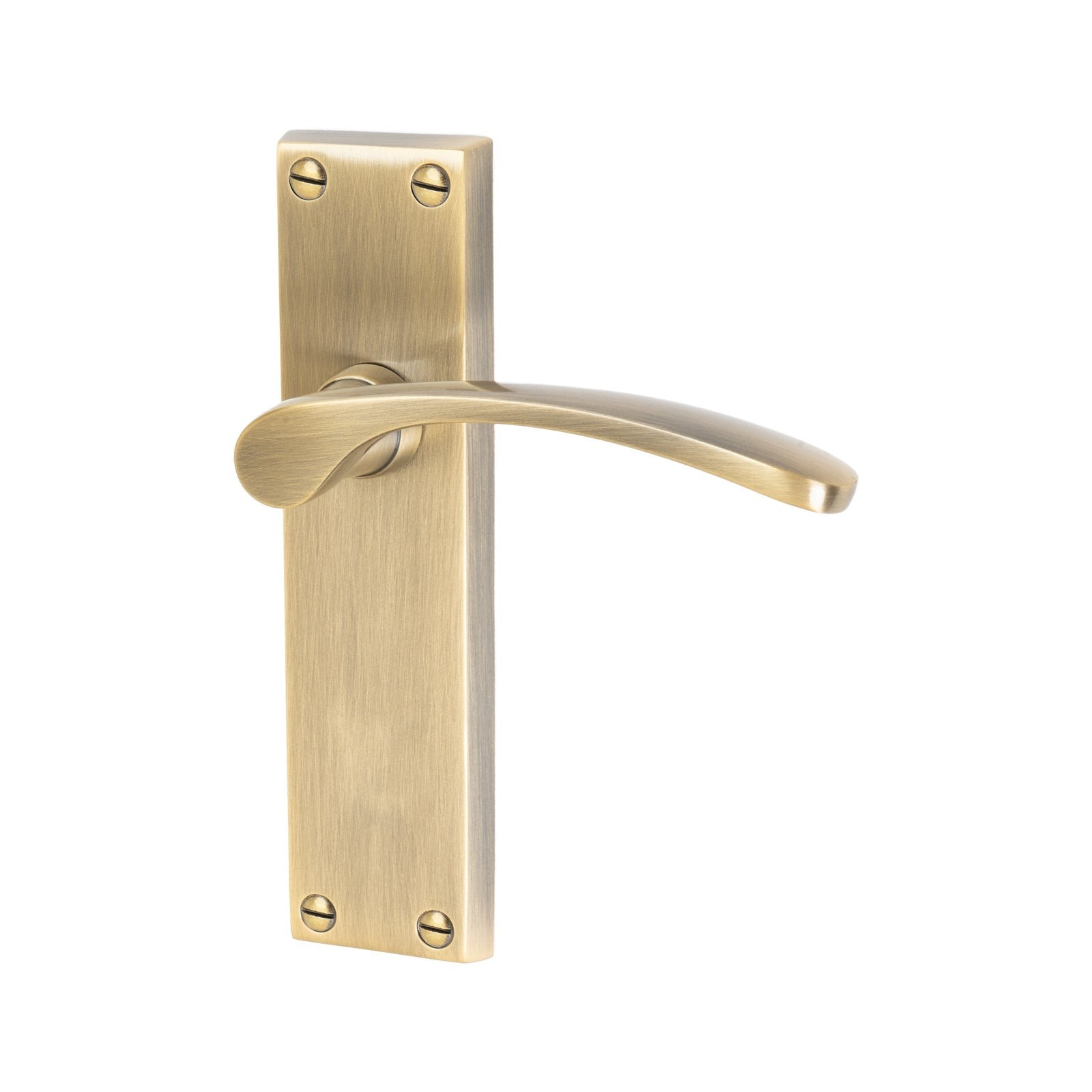 Sophia Door Handles On Plate Latch Handle in Aged Brass SHOW