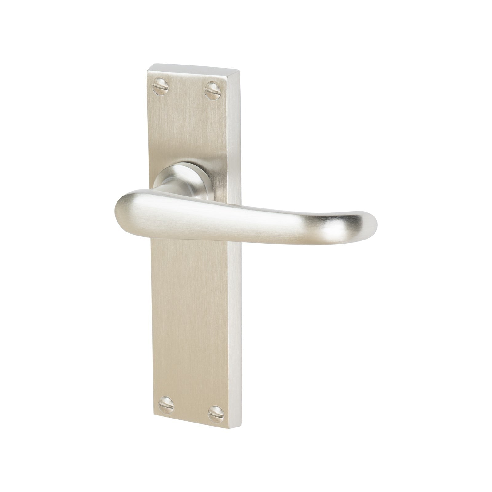 Windsor Door Handles On Plate Latch Handle in Satin Nickel SHOW