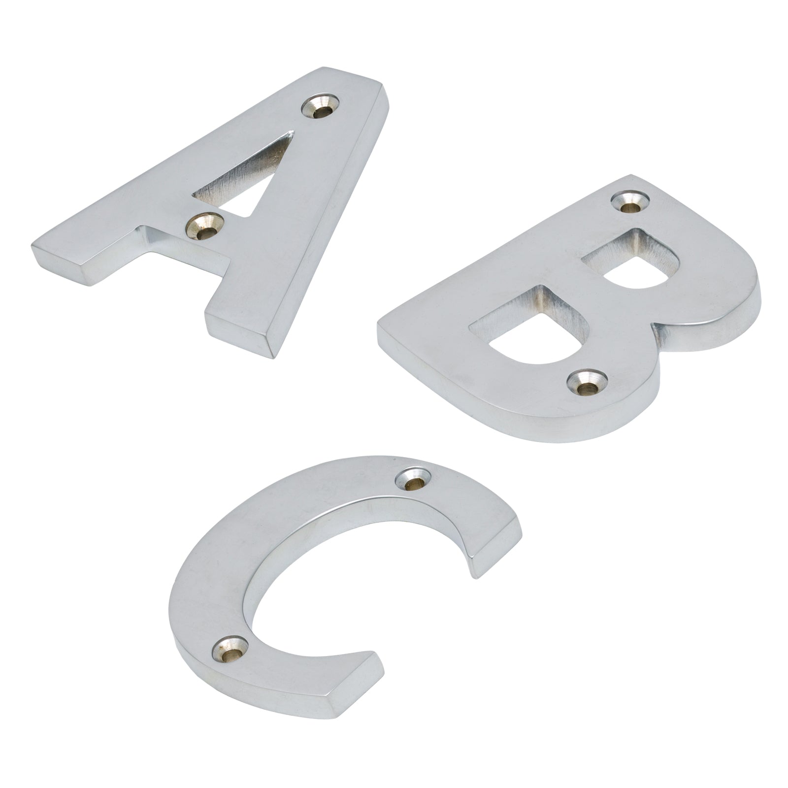 Level Image of Satin Chrome Front Door Letters