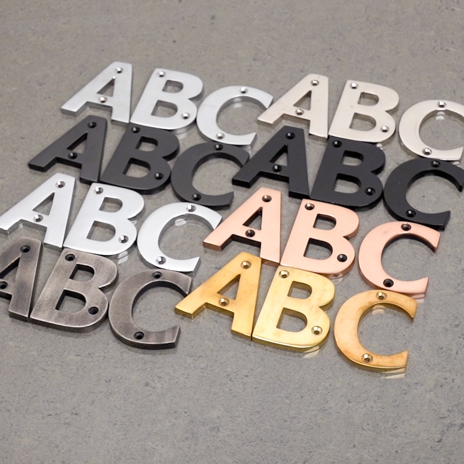 SHOW Hover Image of Polished Bronze Front Door Letters